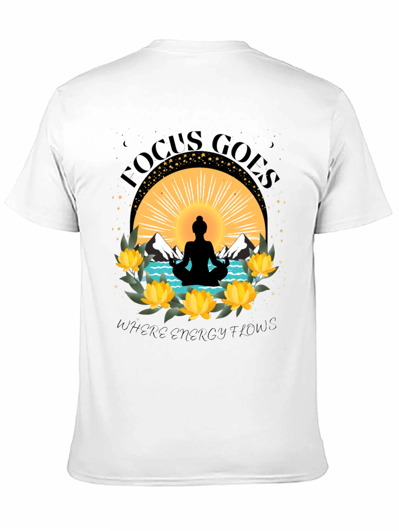 Focus Goes Where Energy Flows Yoga T-Shirt - 11