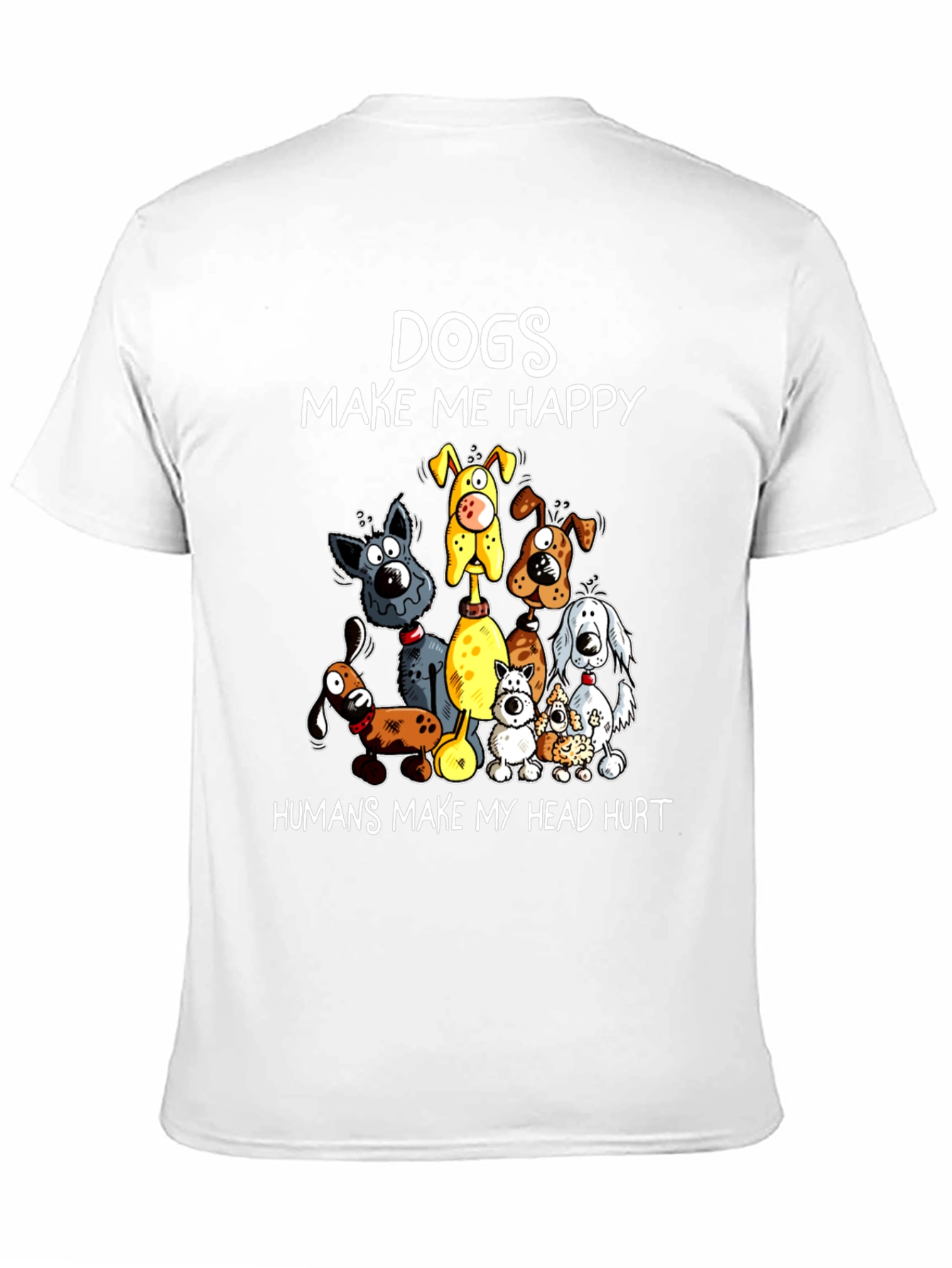 Black Dogs Make Me Happy Graphic T-Shirt view 11