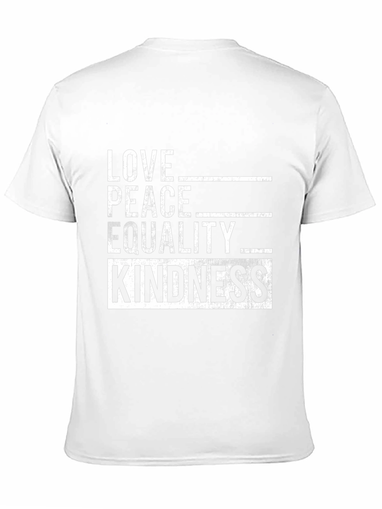 Black Love, Peace, Equality, Kindness Black Graphic T-Shirt view 11