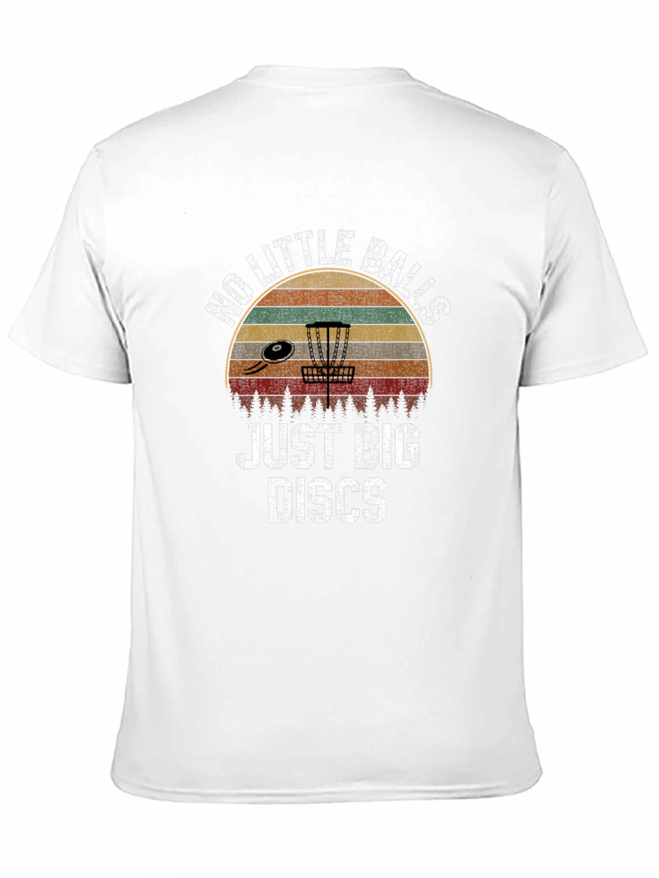 Black No Little Balls Just Big Discs Funny Disc Golf T-Shirt view 11