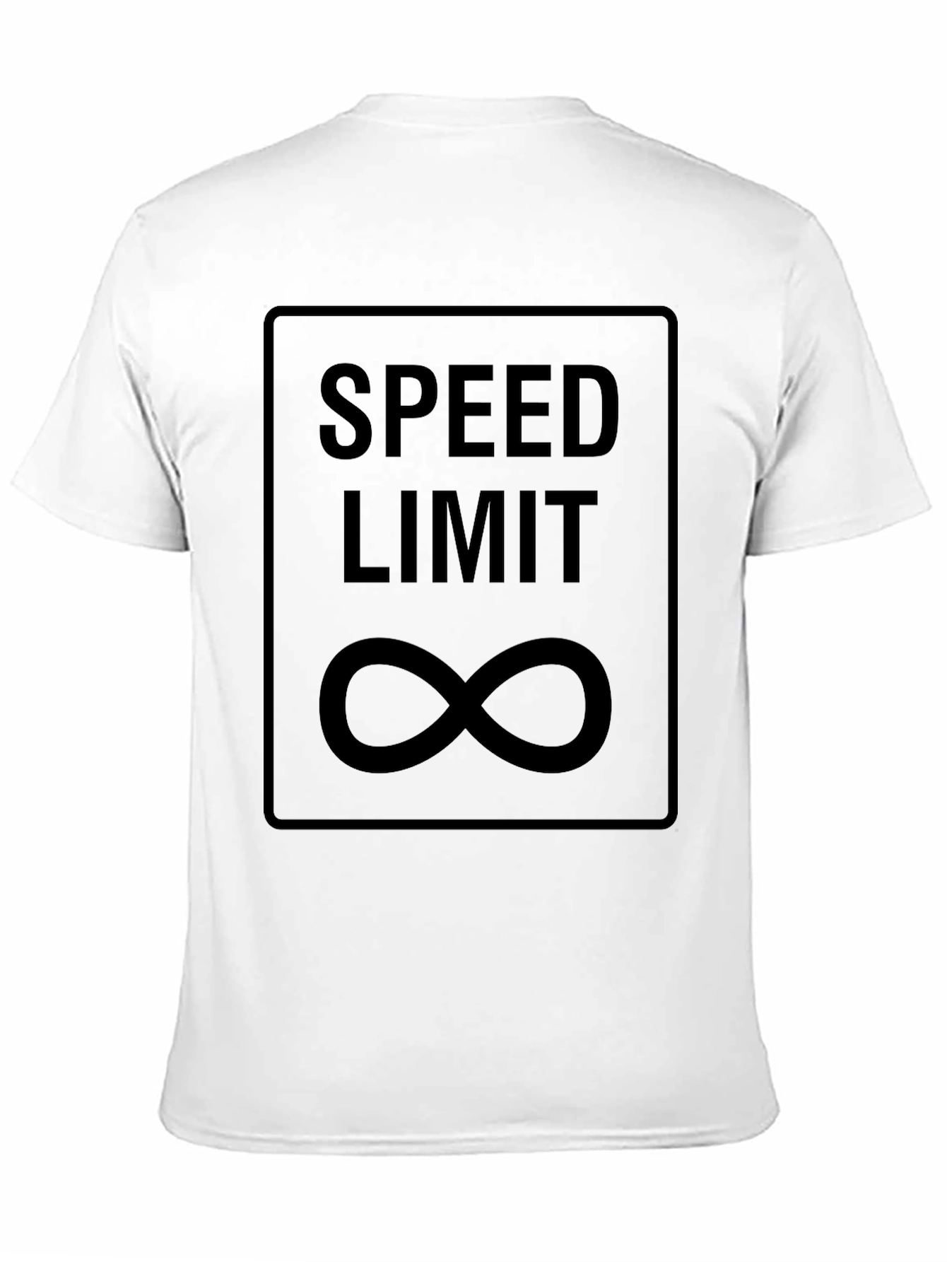Black Speed Limit Infinity Black Graphic T-Shirt view 11