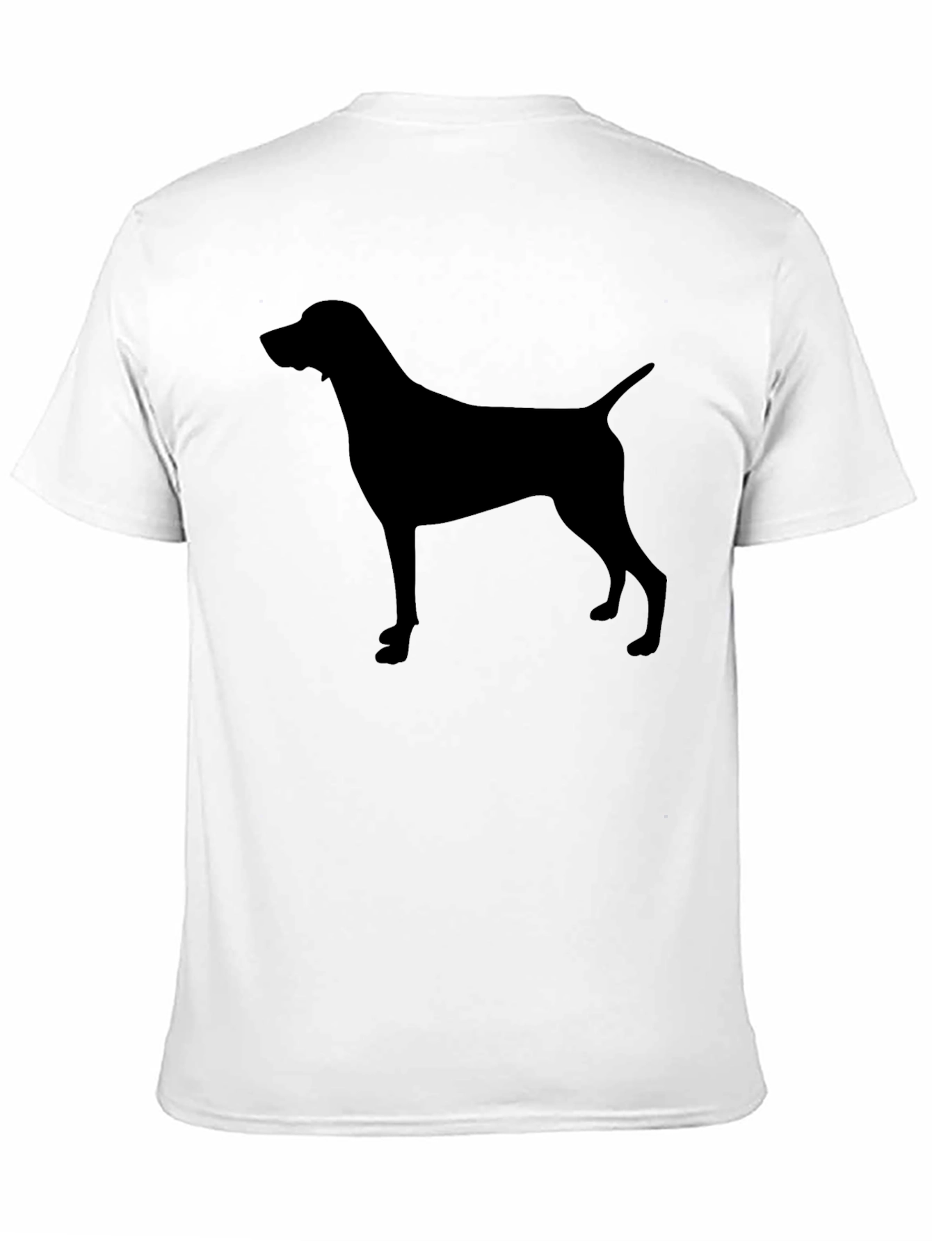 Men's Black Dog Silhouette T-Shirt - 11