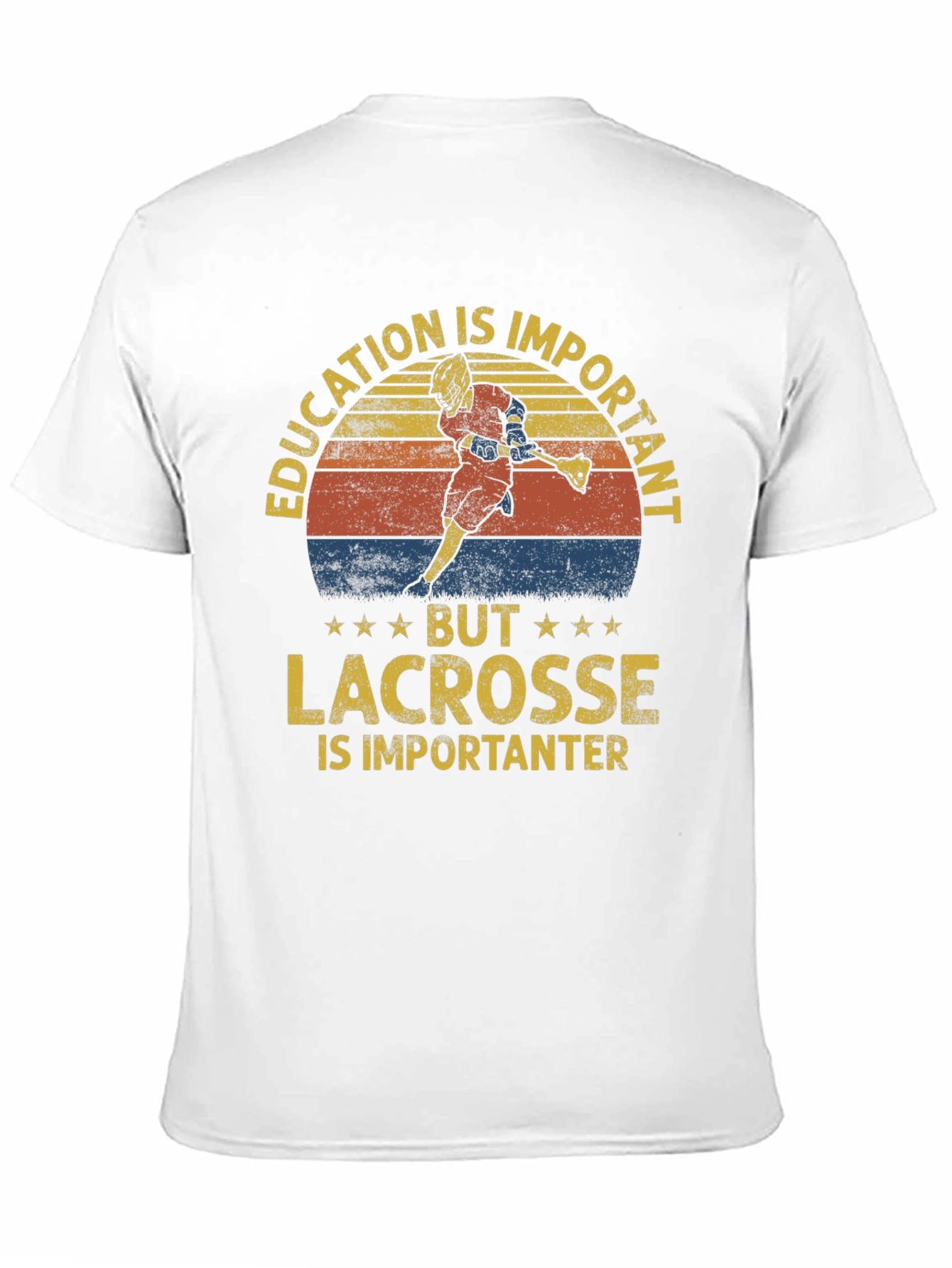 Black Education Important Lacrosse Importanter T-Shirt view 11