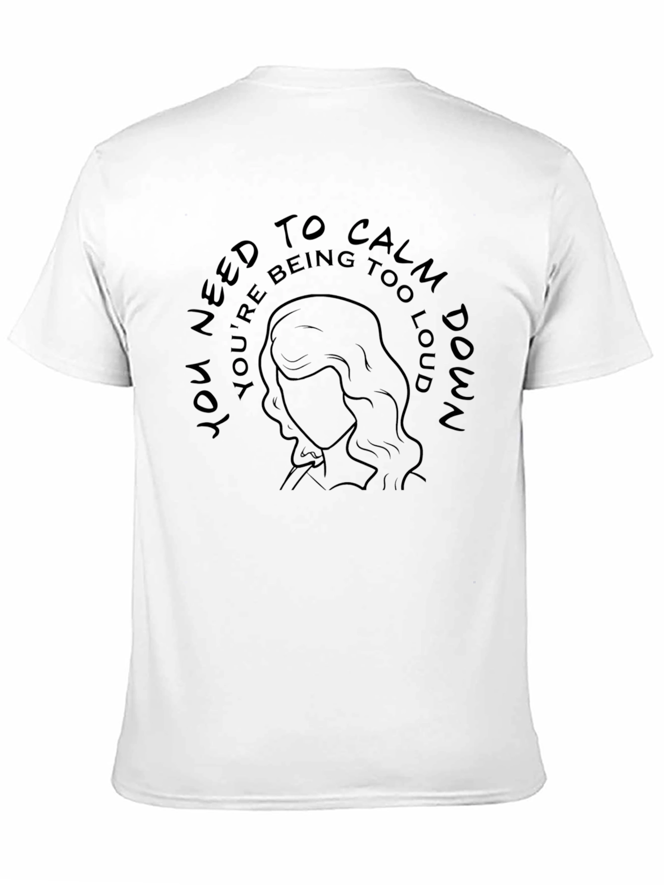Black Calm Down Graphic Tee - Unisex Black T-Shirt view 11