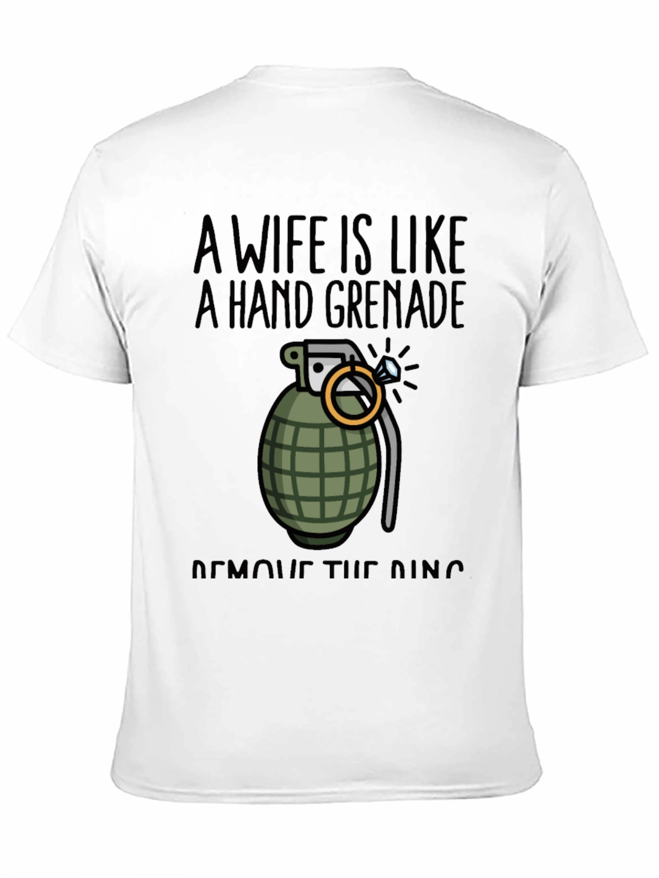 Black Wife Hand Grenade Graphic Tee - Funny T-Shirt view 11