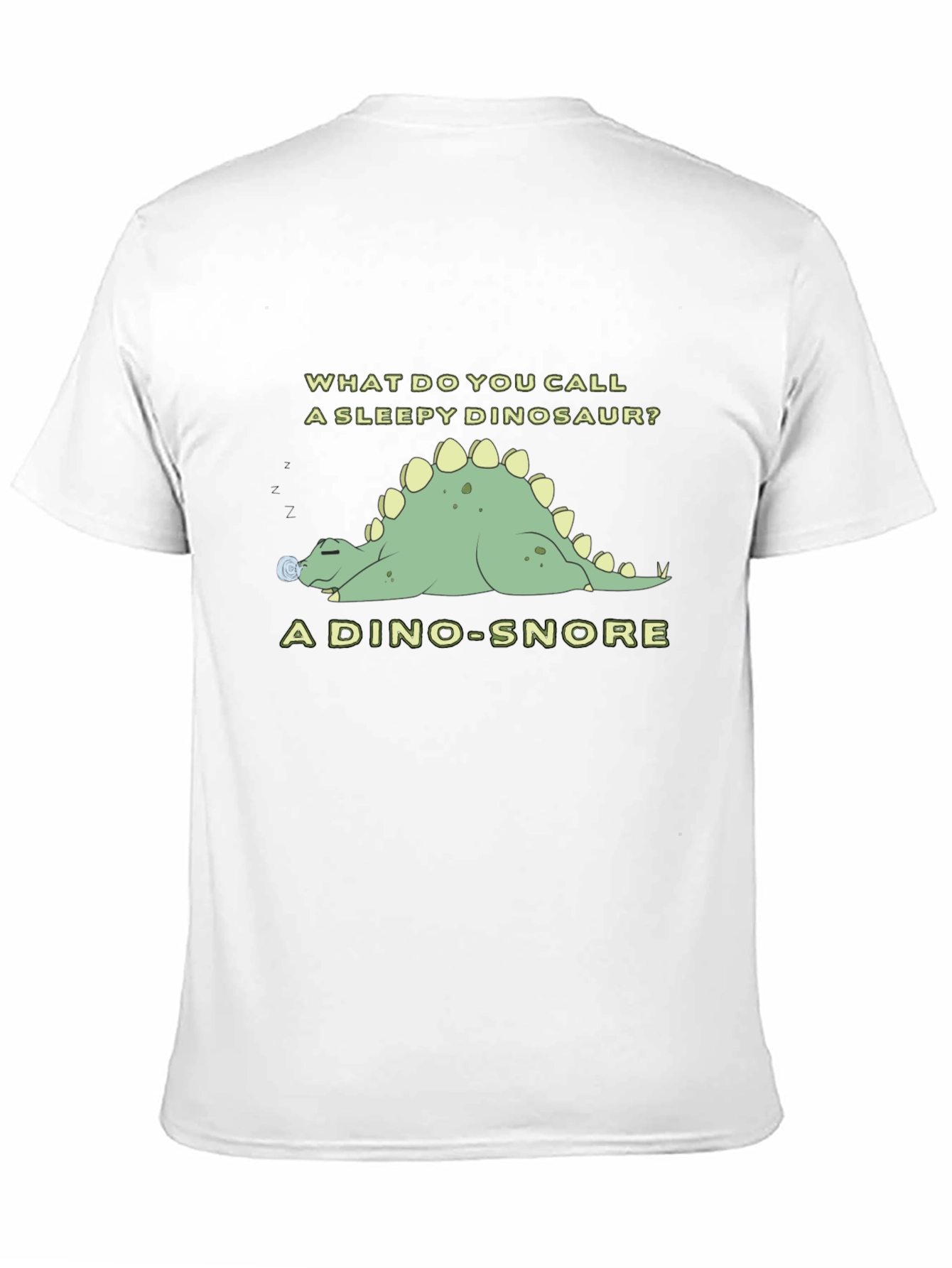 Black Dino-Snore T-Shirt - Sleepy Dinosaur Pun Tee view 11