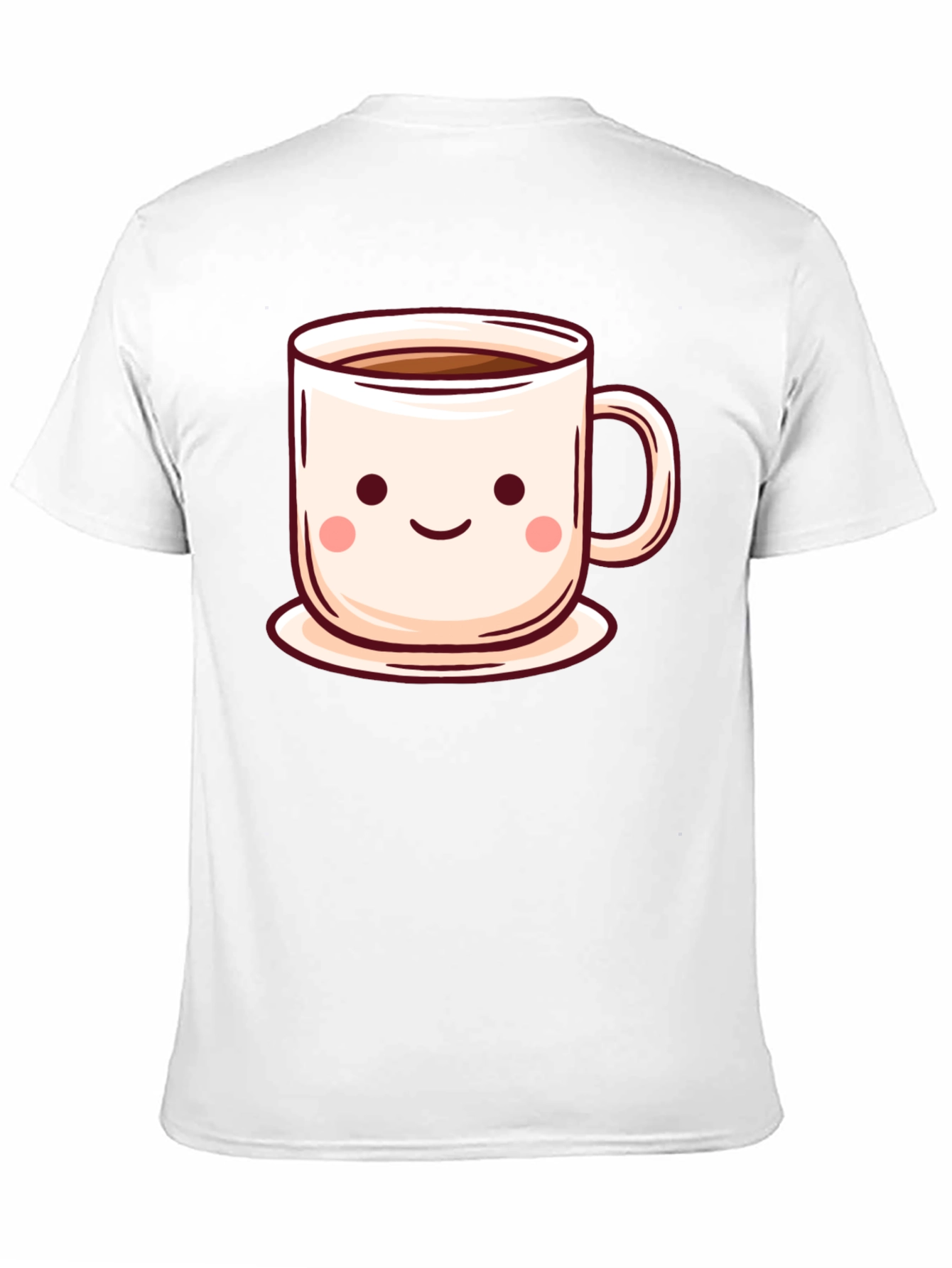 Black Cute Coffee Cup T-Shirt - Kawaii Style view 11