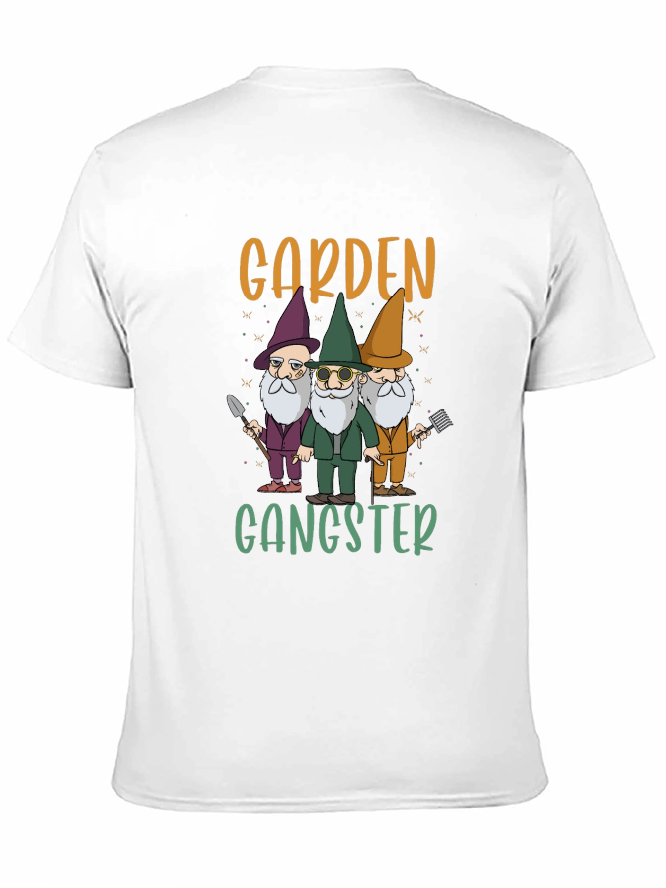 Black Garden Gangster T-Shirt - Funny Gnome Tee view 11
