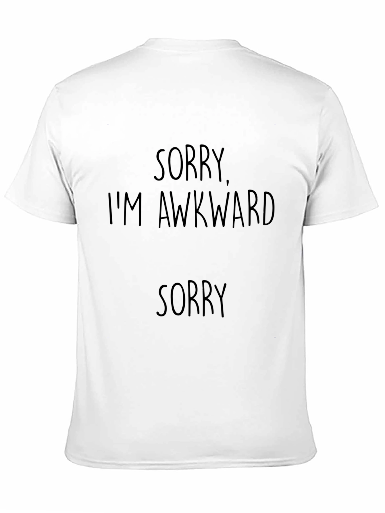 Black Awkward Sorry T-Shirt - Soft Cotton Blend view 11