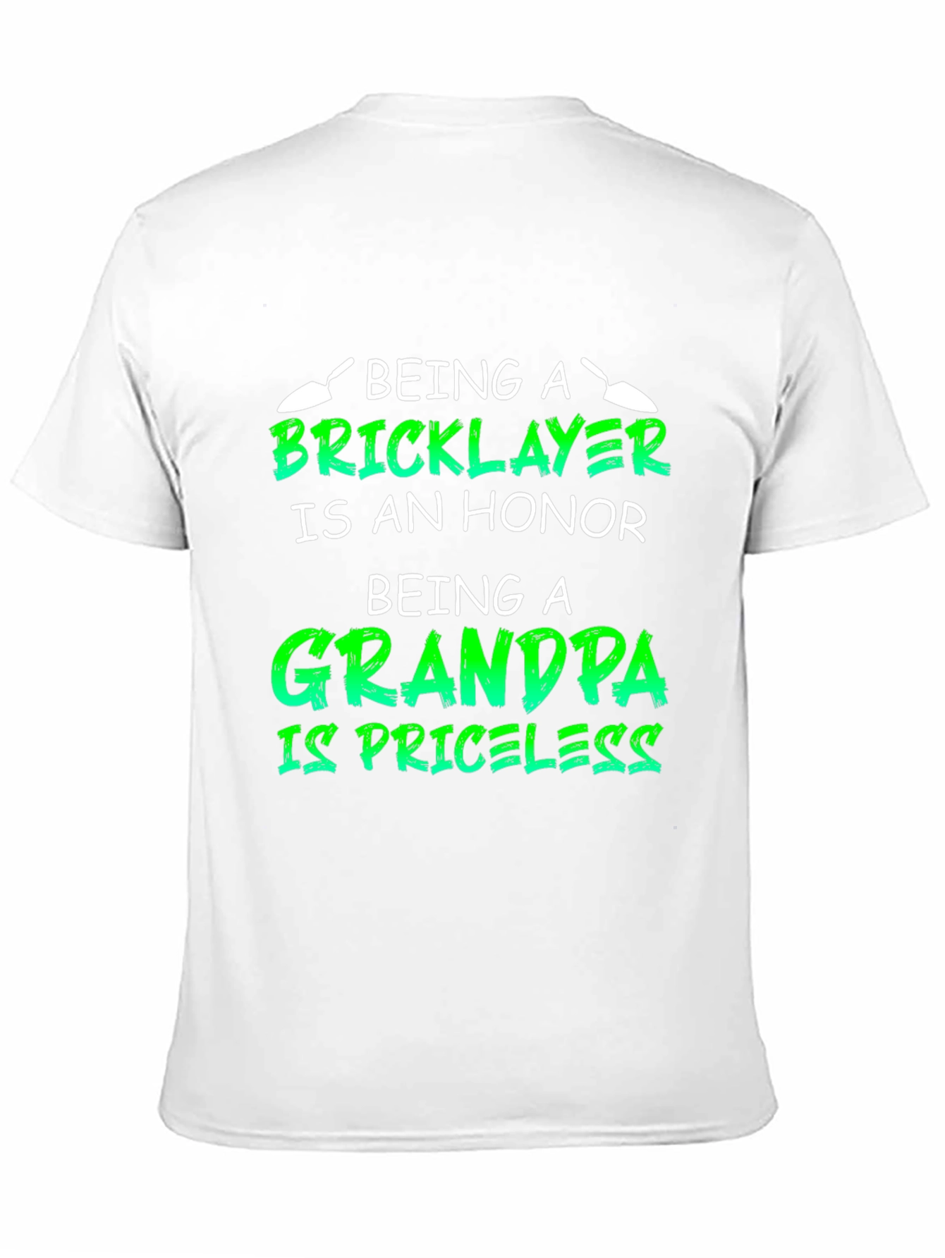 Black Bricklayer Grandpa Honor Priceless Black T-Shirt view 11