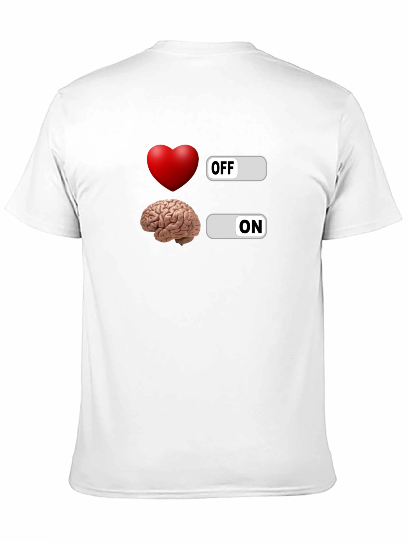Black Heart Off Brain On Graphic T-Shirt view 11