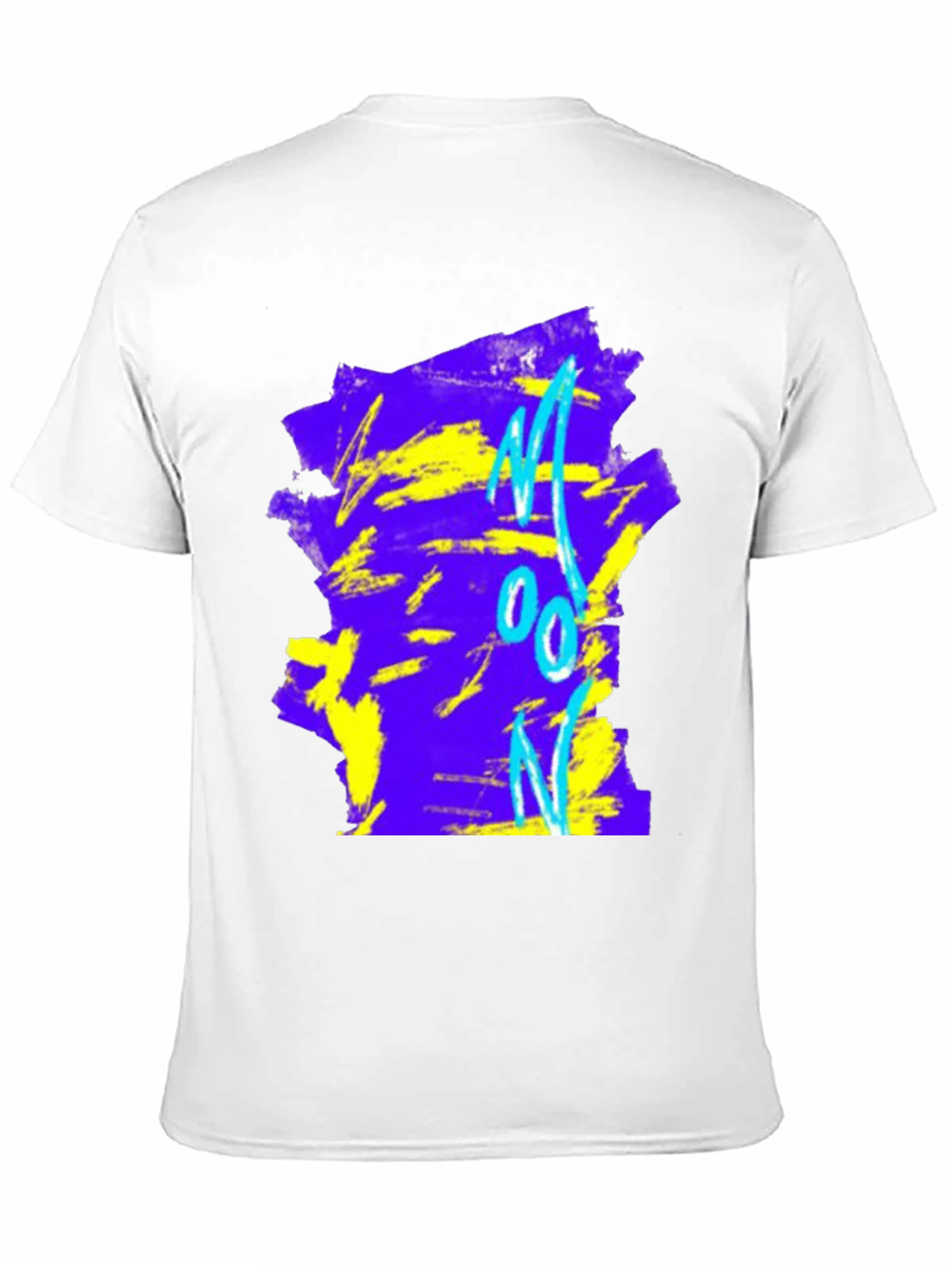 Black Abstract 'Moon' Graphic Tee - Black Cotton Blend view 11