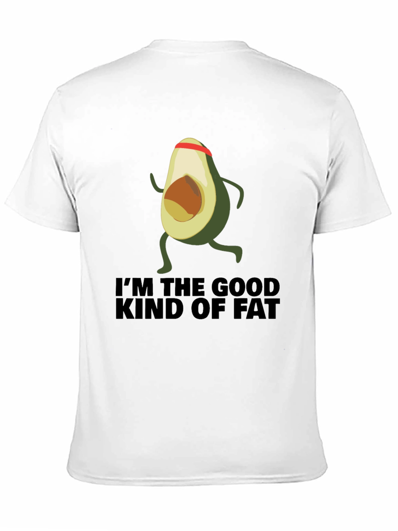 Black Avocado Running T-Shirt - I'm the Good Kind of Fat view 11