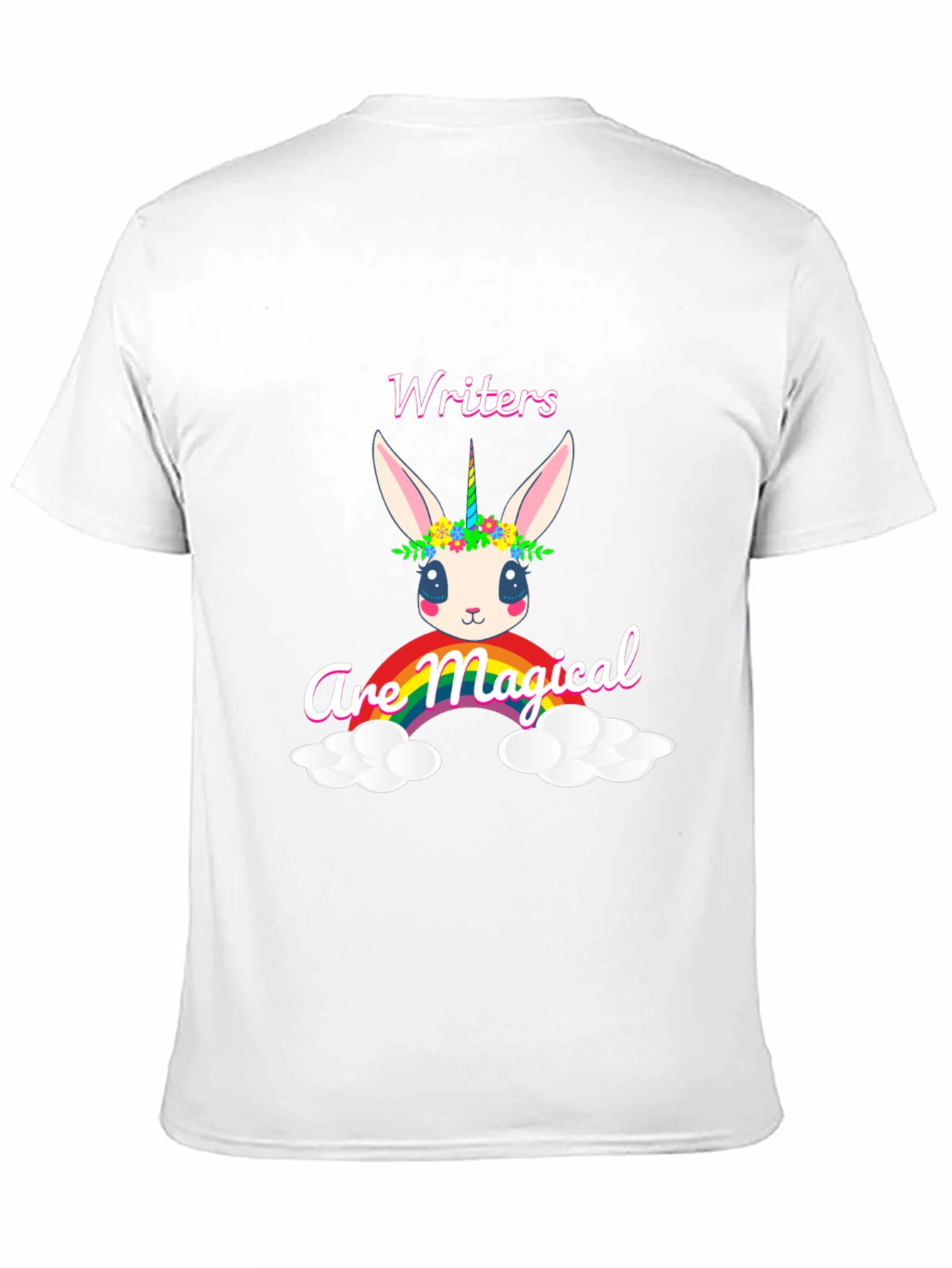 Black Magical Writers T-Shirt, Cute Unicorn Bunny Design view 11
