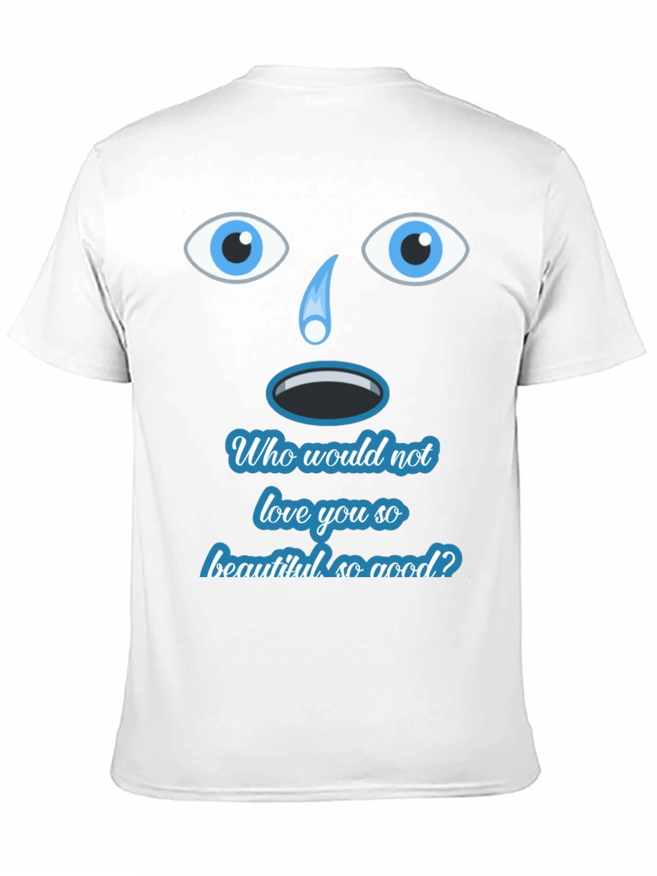 Black Unique Graphic Tee - Who Would Not Love You? view 11