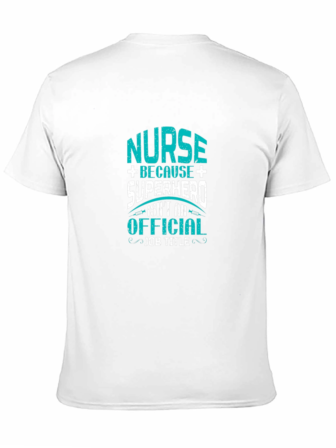 Black Nurse Superhero Graphic T-Shirt - Black Cotton Tee view 11