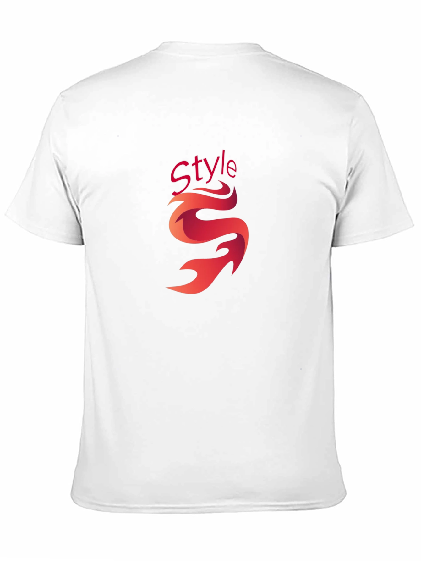 Black Stylish Black Graphic Tee - 'Style' Flame Design view 11