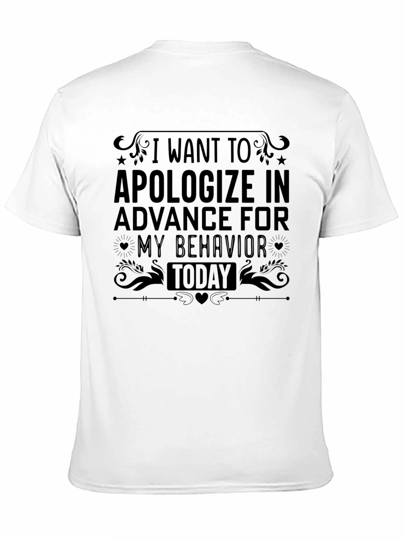 Black Funny Apology Humor Graphic T-Shirt view 11