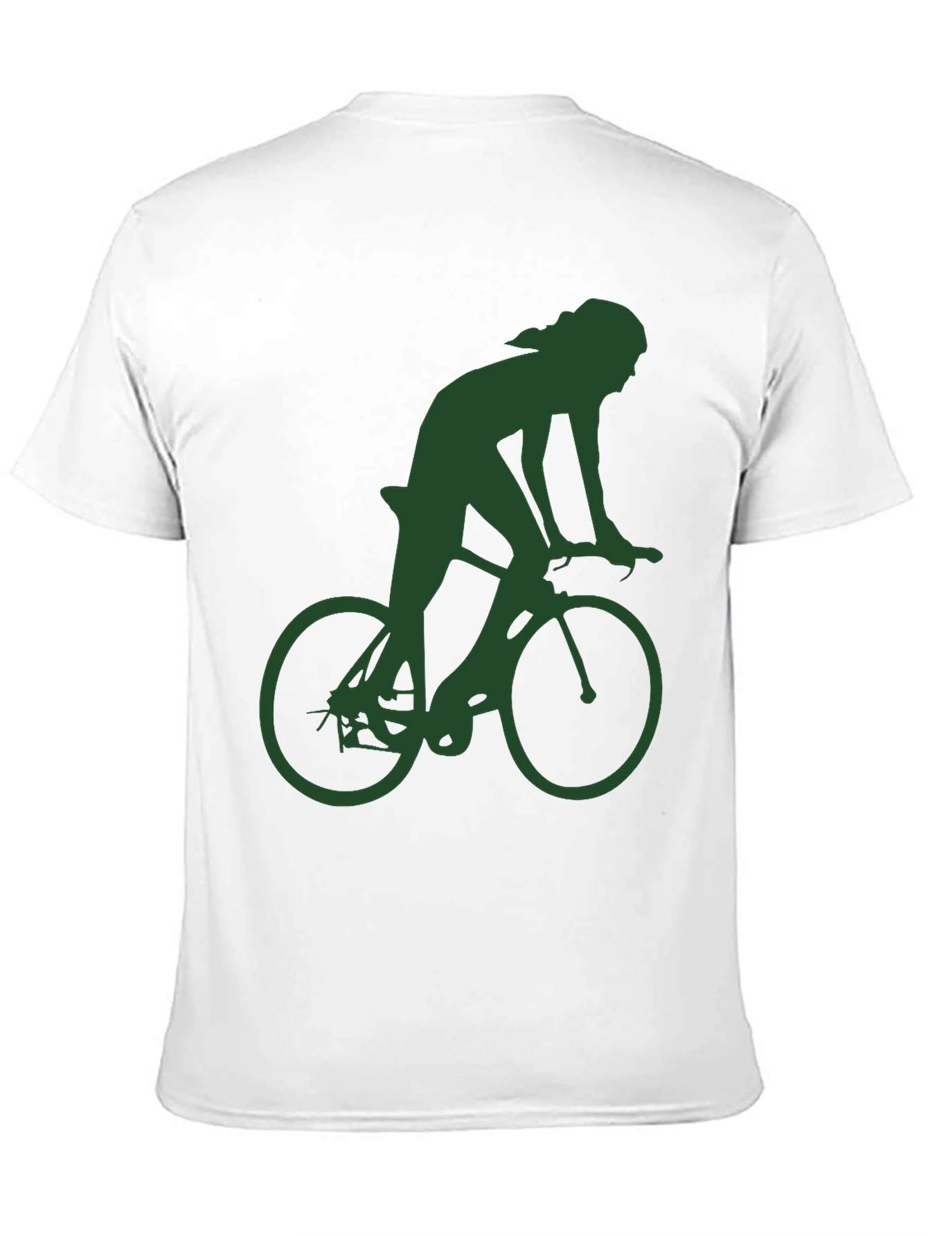 Black Cyclist Graphic Tee - Black Cotton Blend T-Shirt view 11