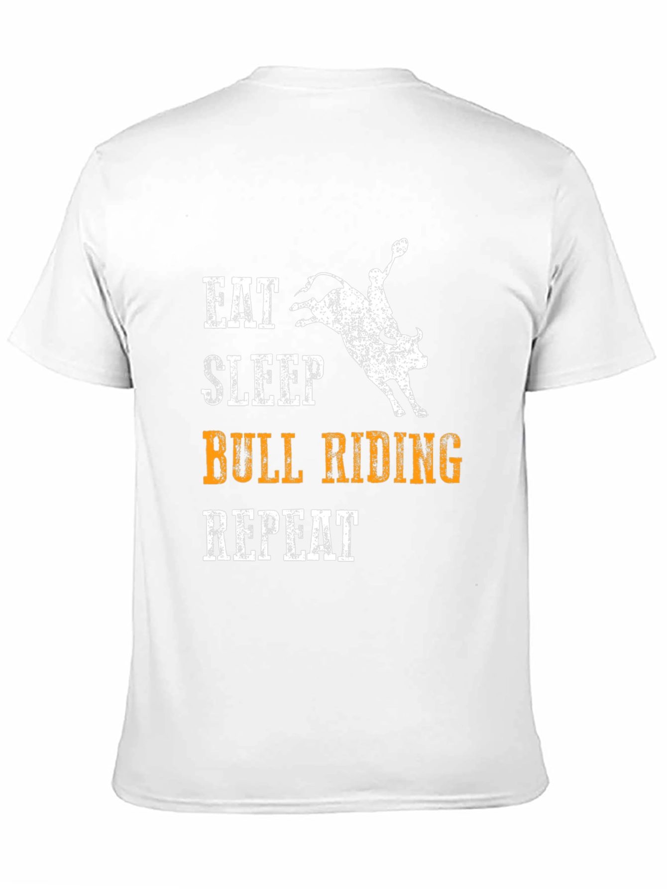 Black Eat Sleep Bull Riding Repeat Black T-Shirt view 11