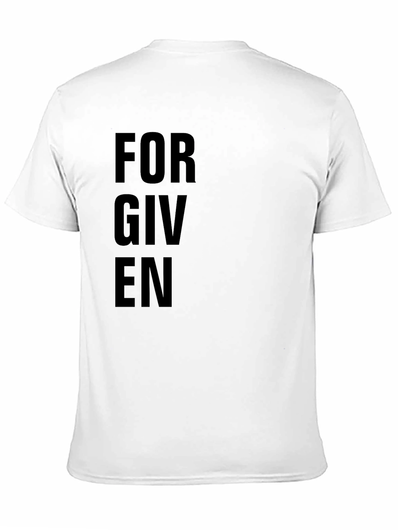 Black Forgiven Black Crewneck T-Shirt - Christian Apparel view 11