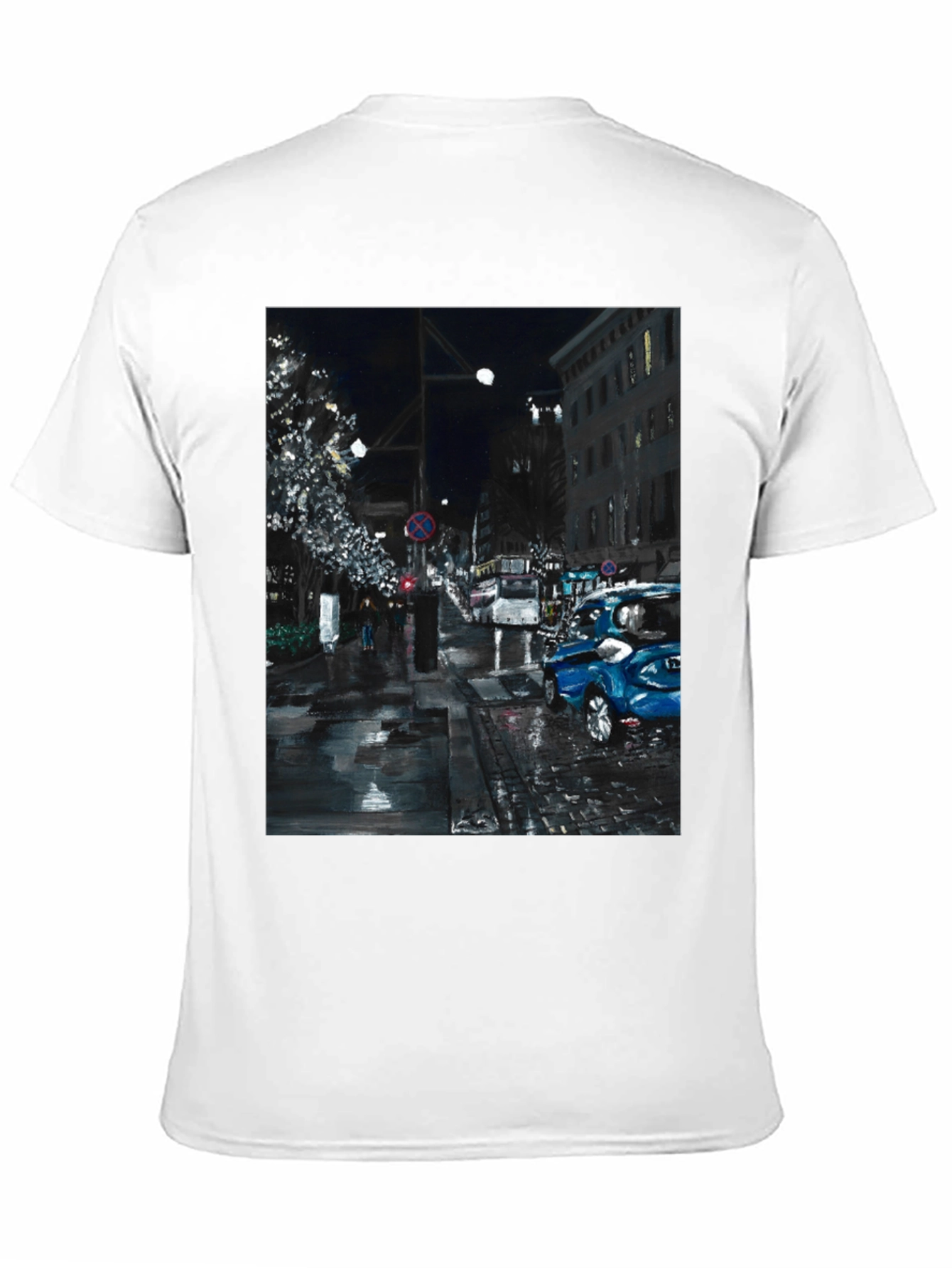 Black City Nightscape T-Shirt view 11