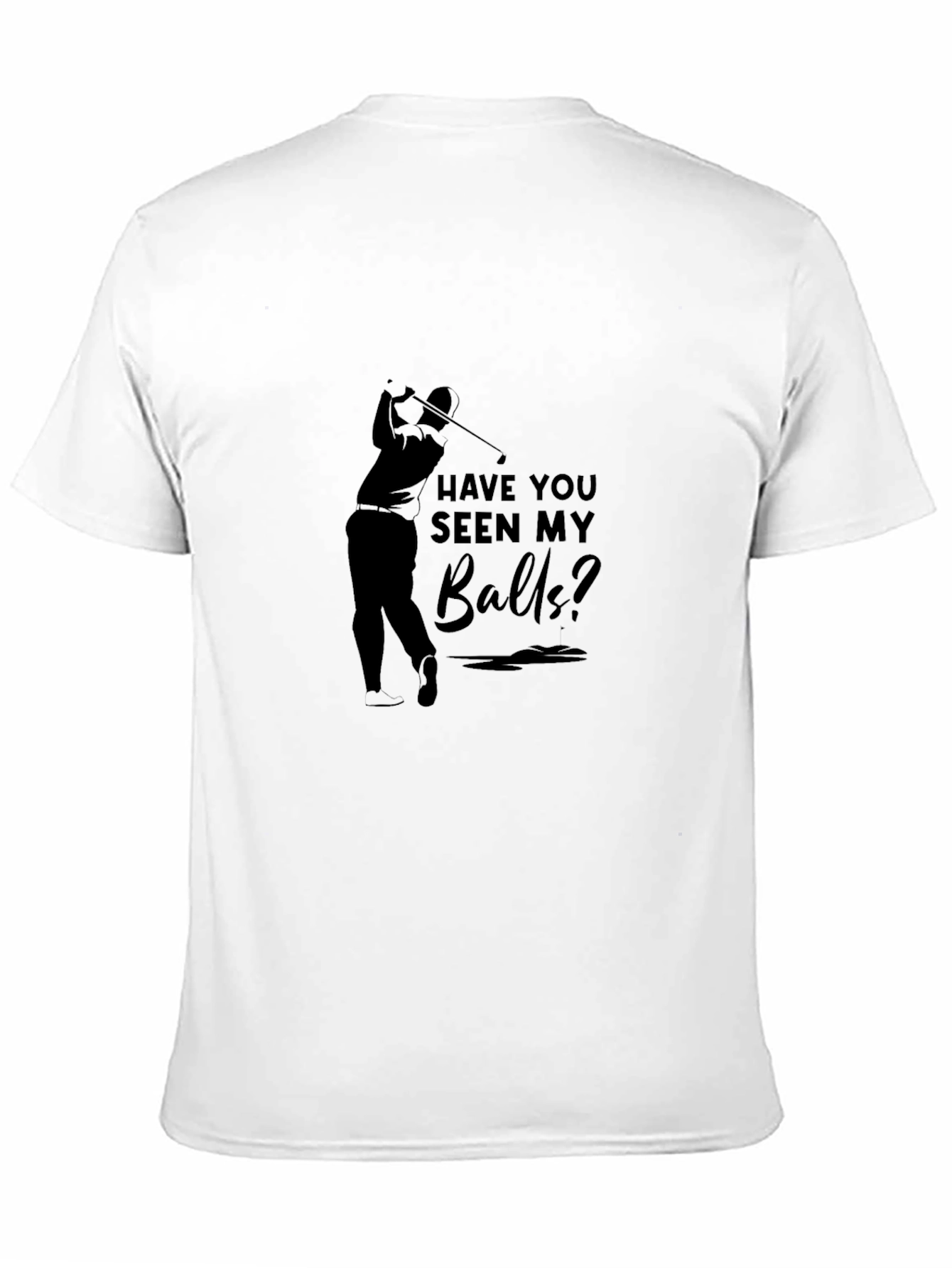 Black Golf Balls Humor Graphic Tee view 11