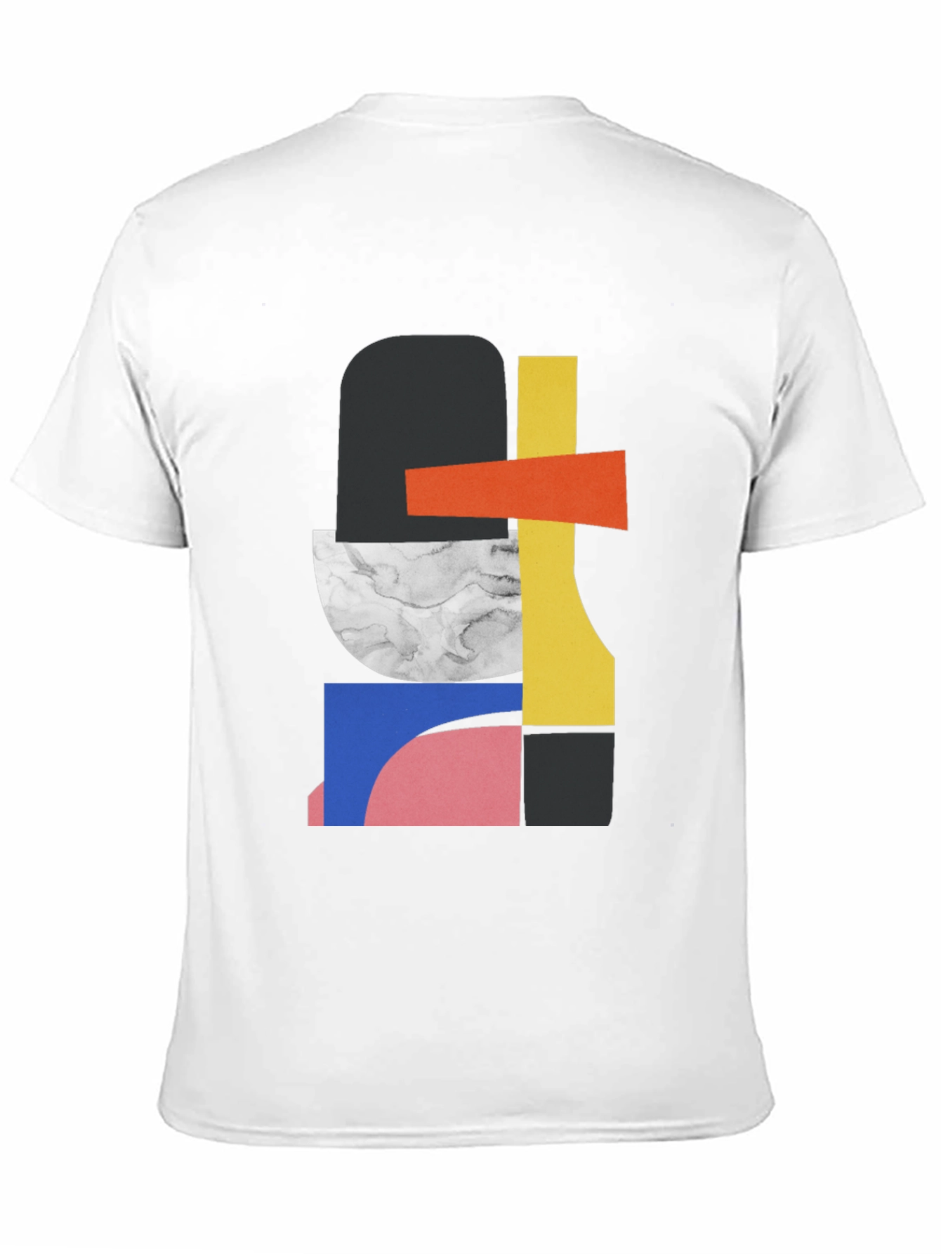 Black Abstract Geometric Graphic Tee - Modern Art Style view 11
