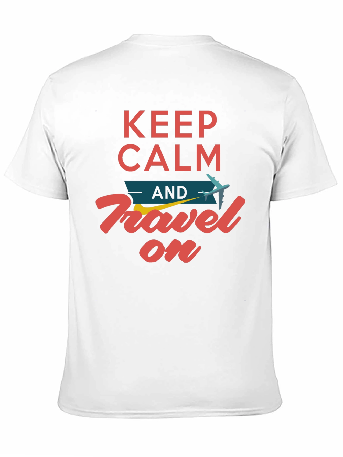 Black Keep Calm and Travel On T-Shirt view 11