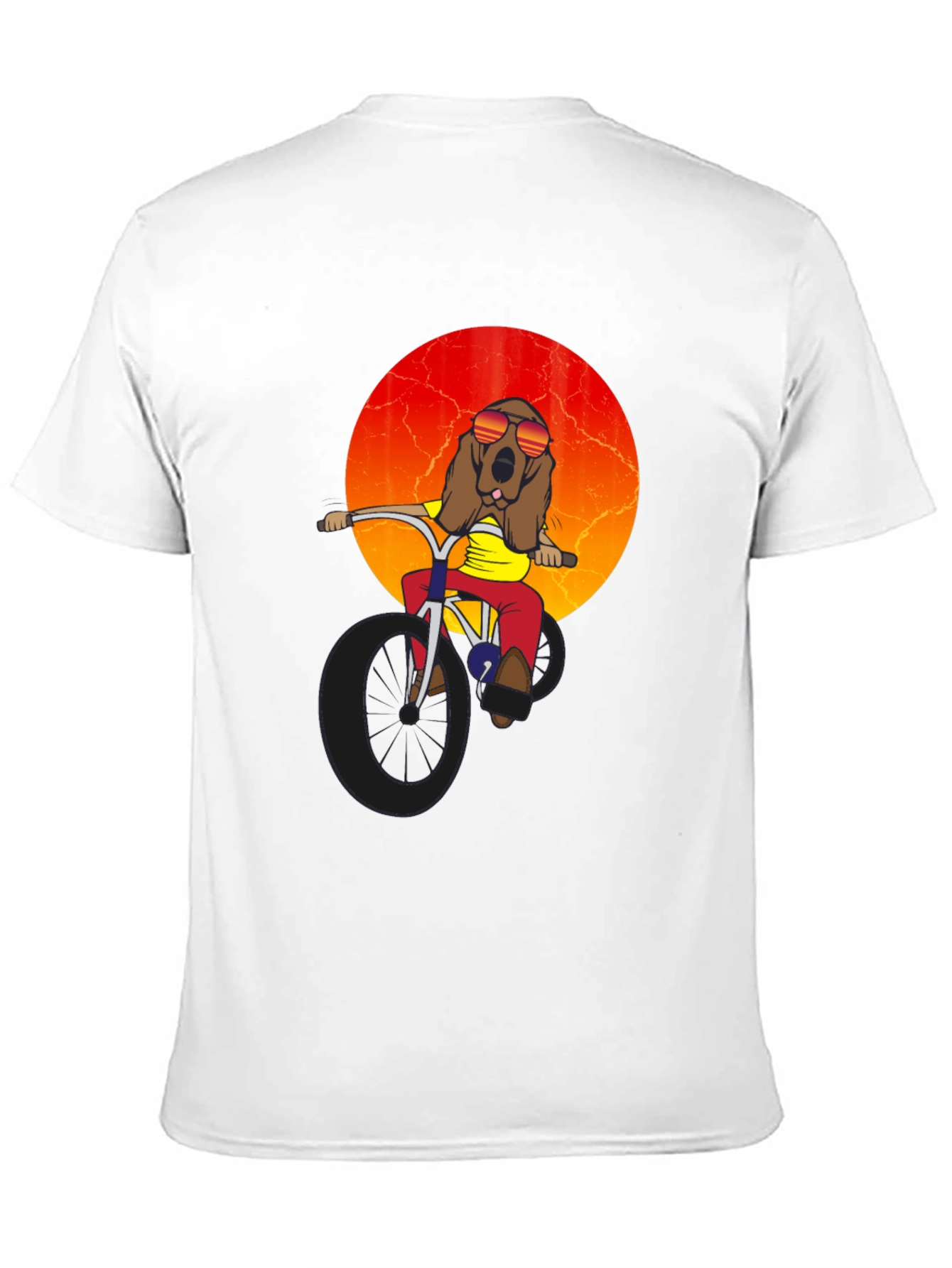 Black Dog on Bike Graphic Tee view 11