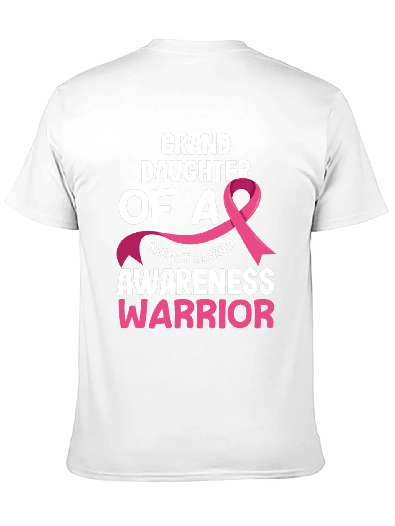 Black Granddaughter Breast Cancer Awareness Warrior T-Shirt view 11