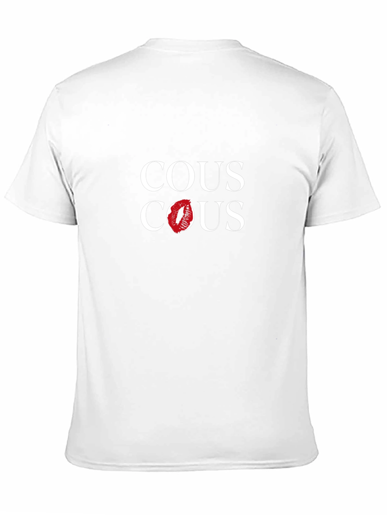 Black Cous Cous Lips Graphic Tee - Unisex Black Cotton T-Shirt view 11