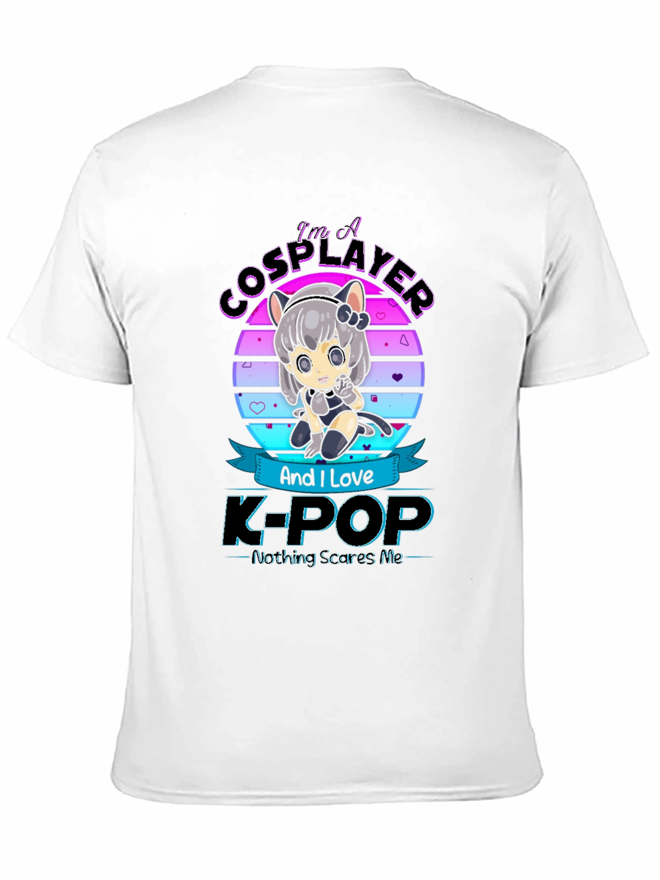 Black I'm A Cosplayer and Love K-Pop T-Shirt view 11