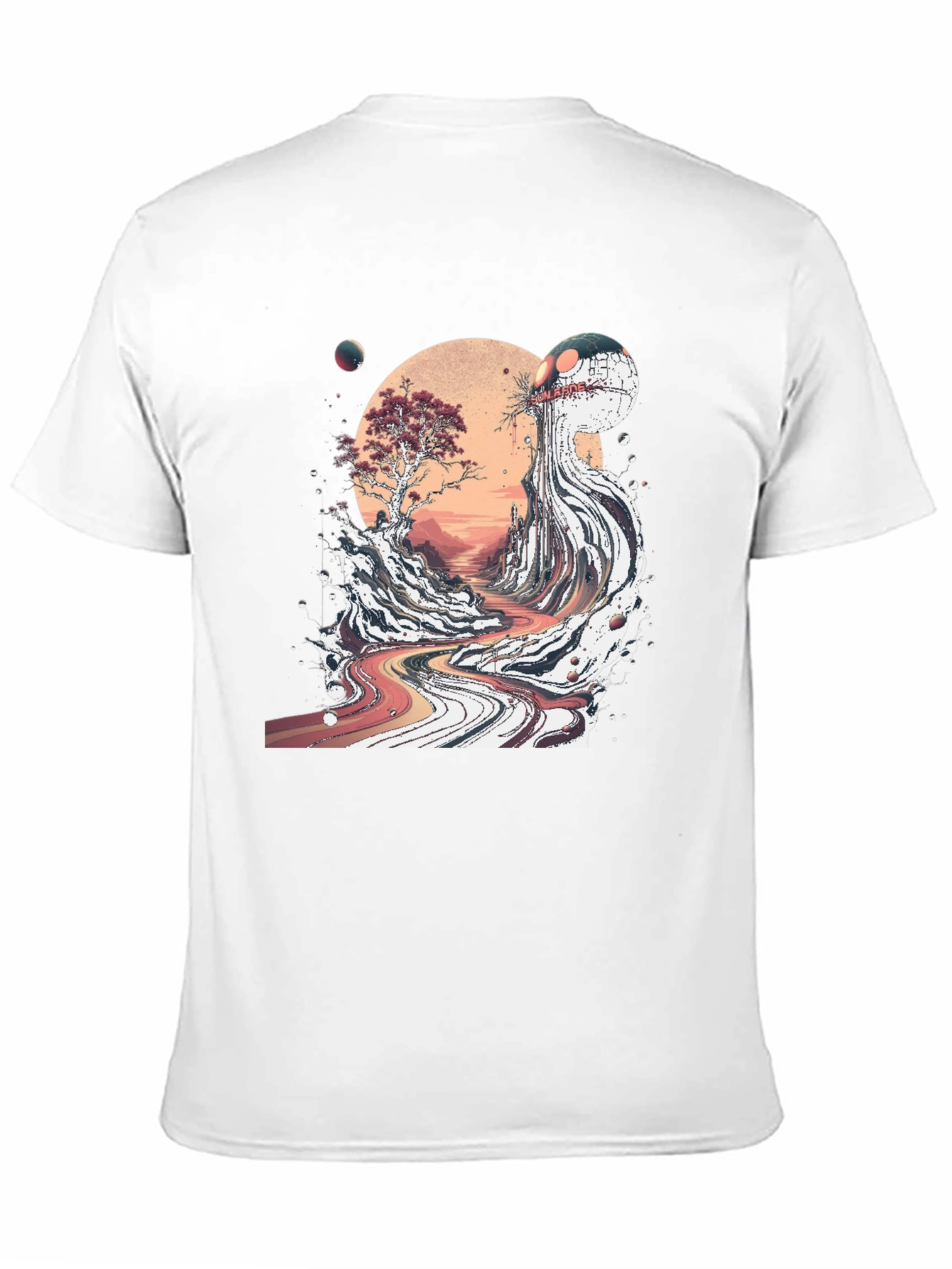 Black Ukiyo-e Inspired Graphic T-Shirt view 11