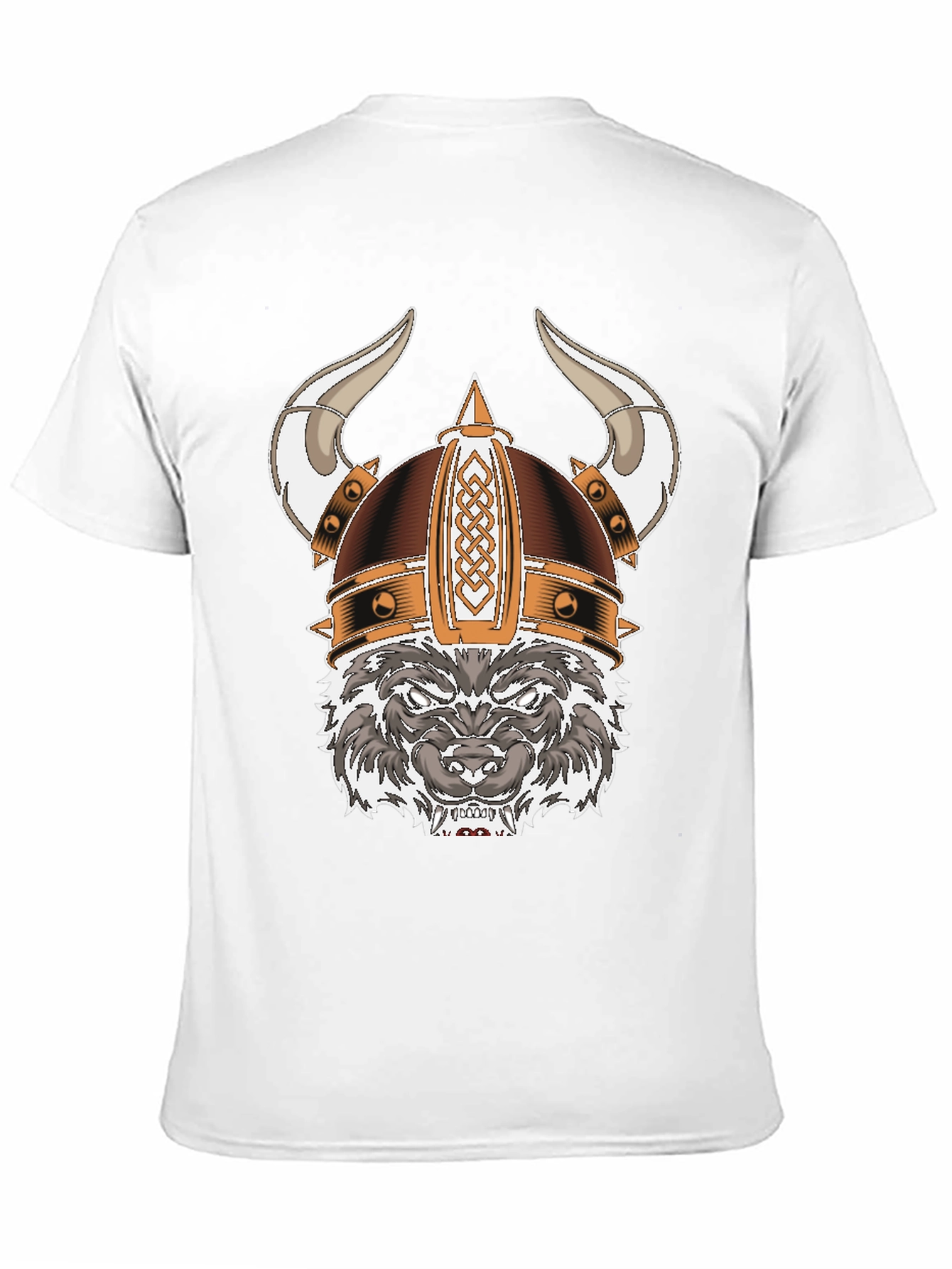 Black Viking Wolf Graphic Tee - Black view 11