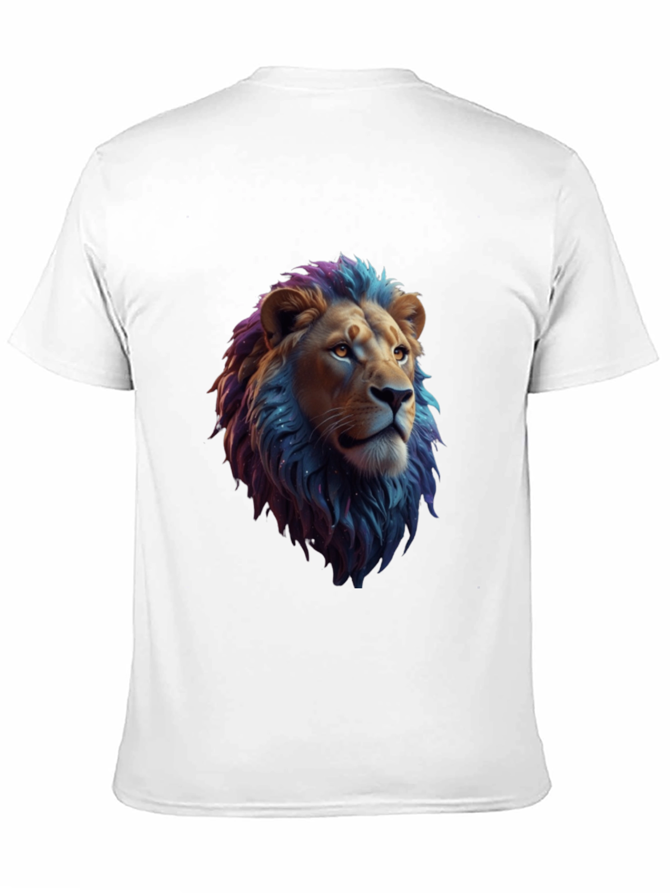 Black Lion Head Graphic Tee - Cool Animal Print Shirt view 11