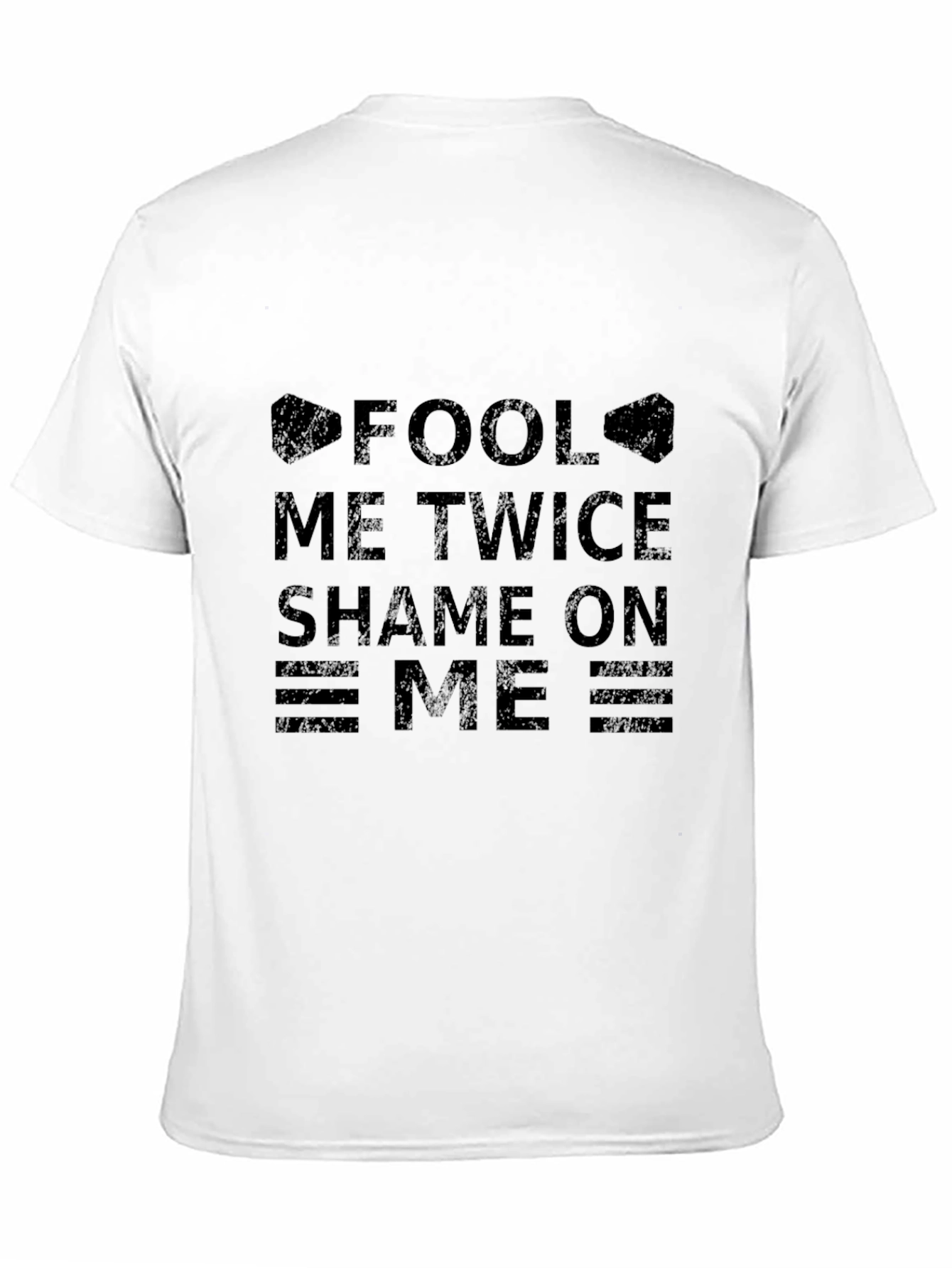 Black Fool Me Twice T-Shirt - Shame On Me Graphic Tee view 11