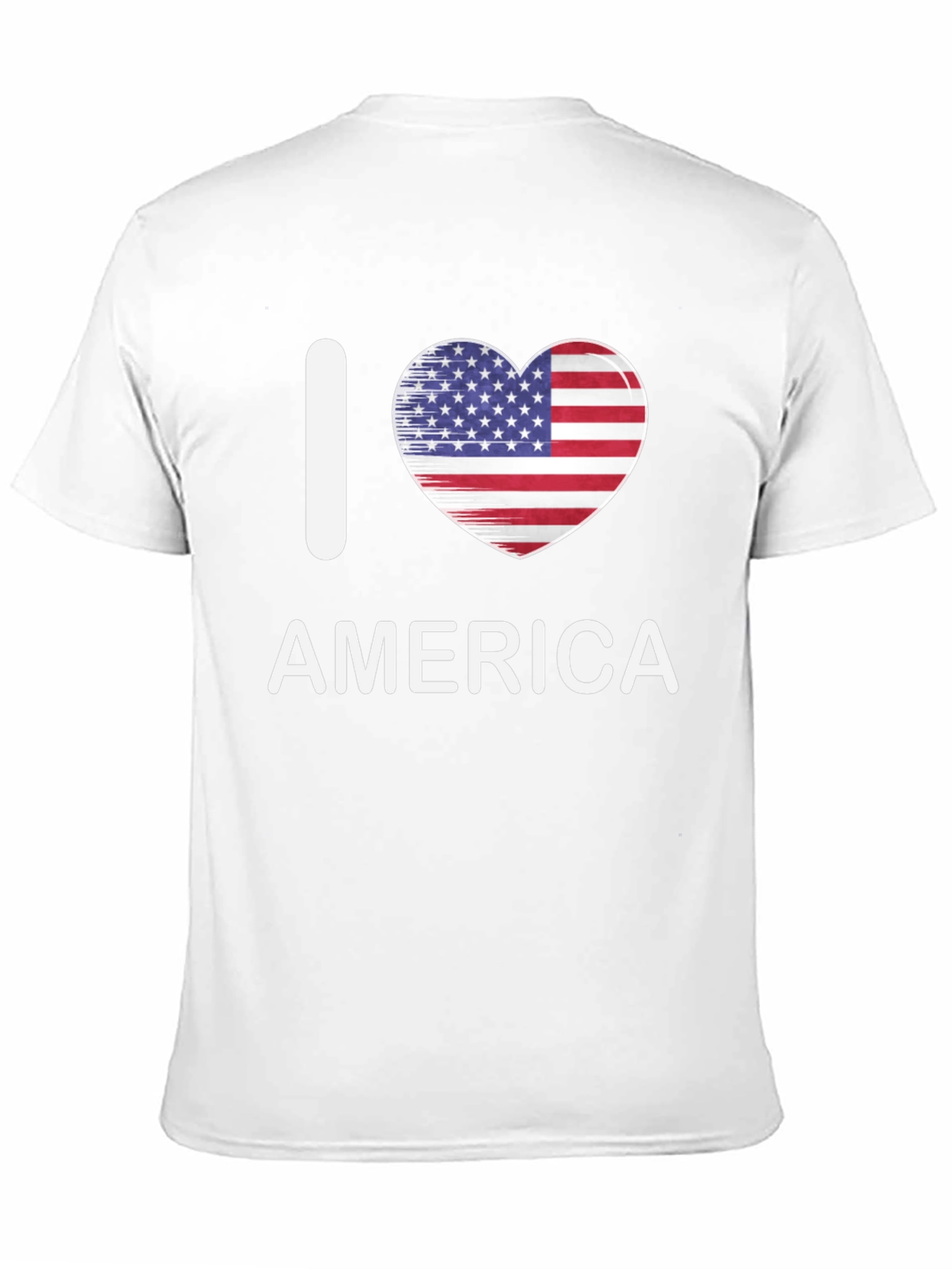 Black I Love America T-Shirt Patriotic Heart Tee view 11