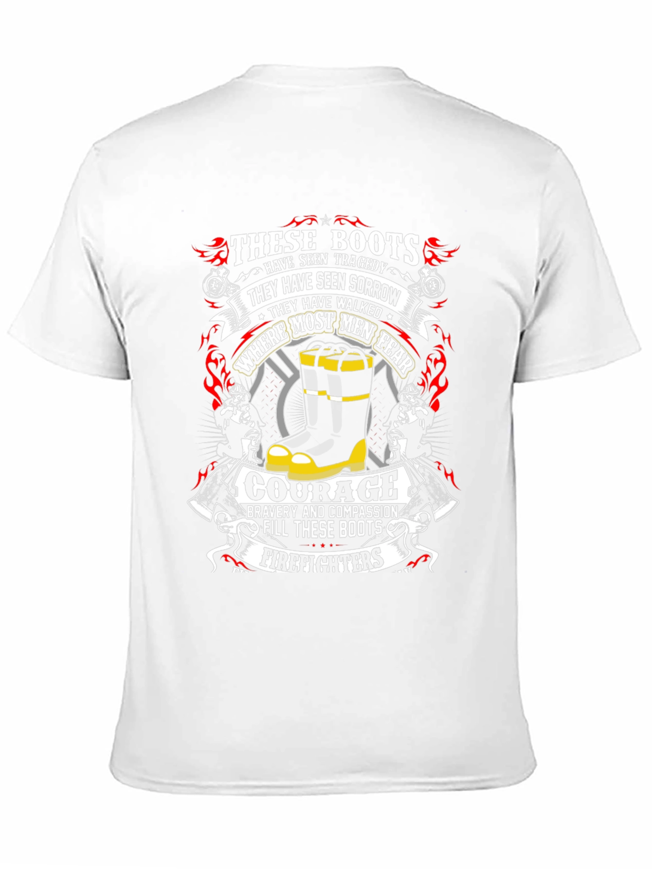 Firefighter Boots Graphic T-Shirt - Courage & Bravery - 11