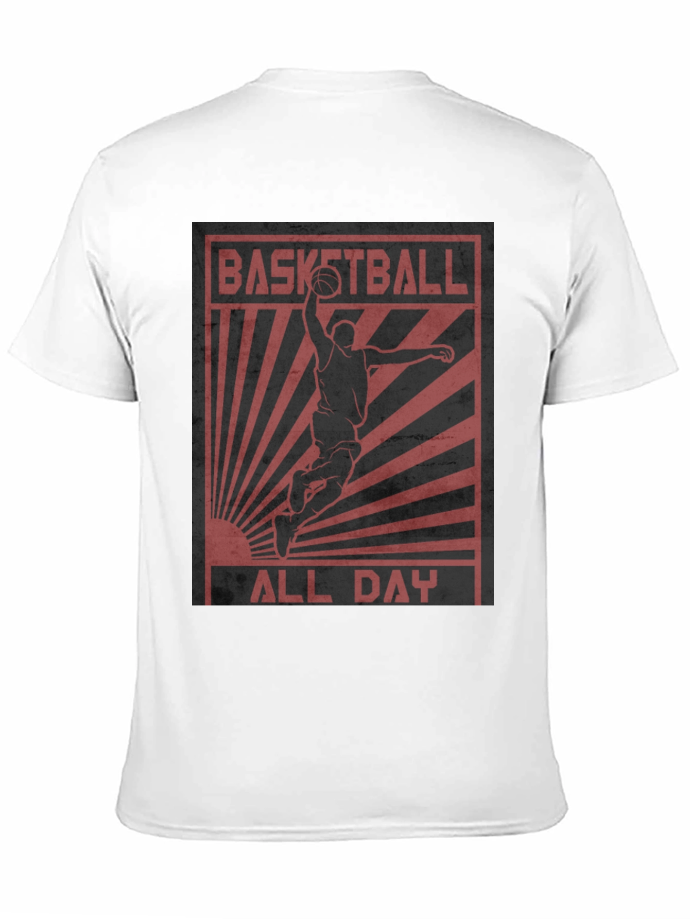 Black Basketball All Day Graphic Tee - Black Cotton T-Shirt view 11