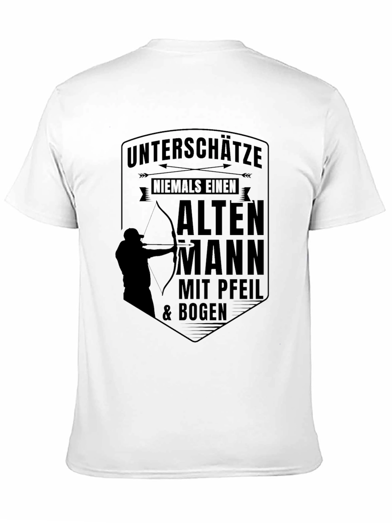 Black Archery Old Man T-Shirt - Funny German Saying Tee view 11