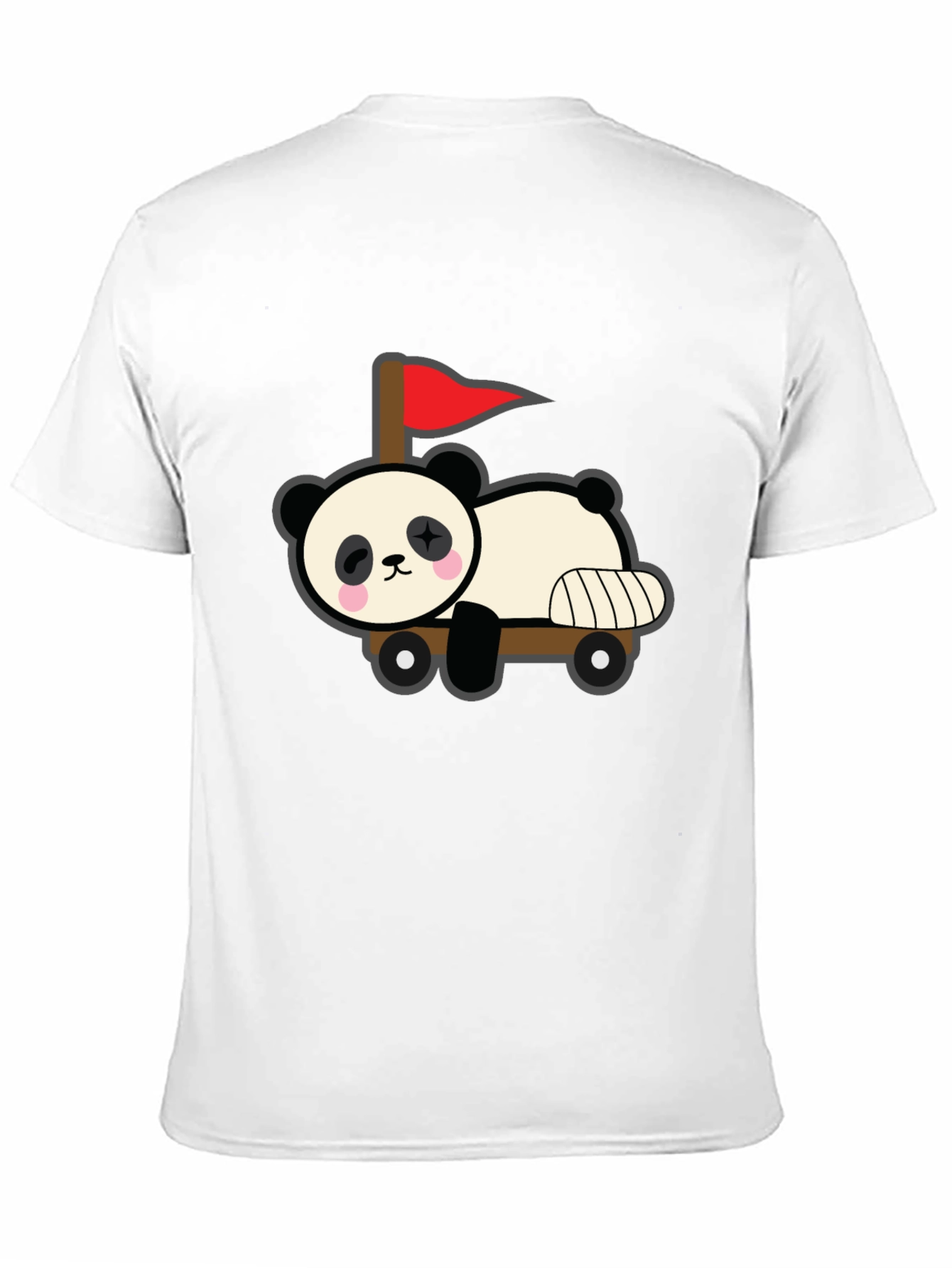 Black Cute Panda Car T-Shirt - Black view 11