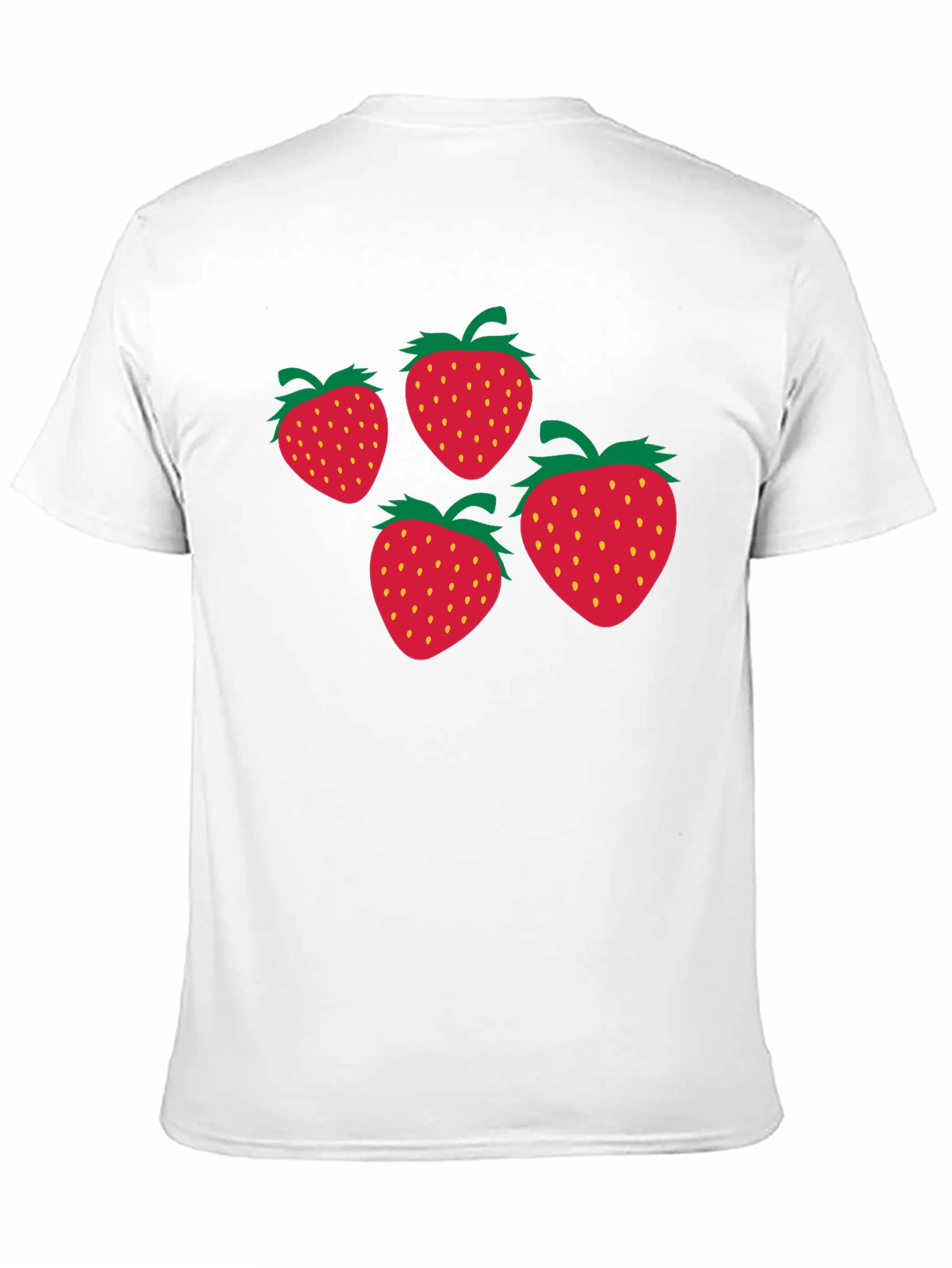 Black Strawberry Print Black T-Shirt view 11