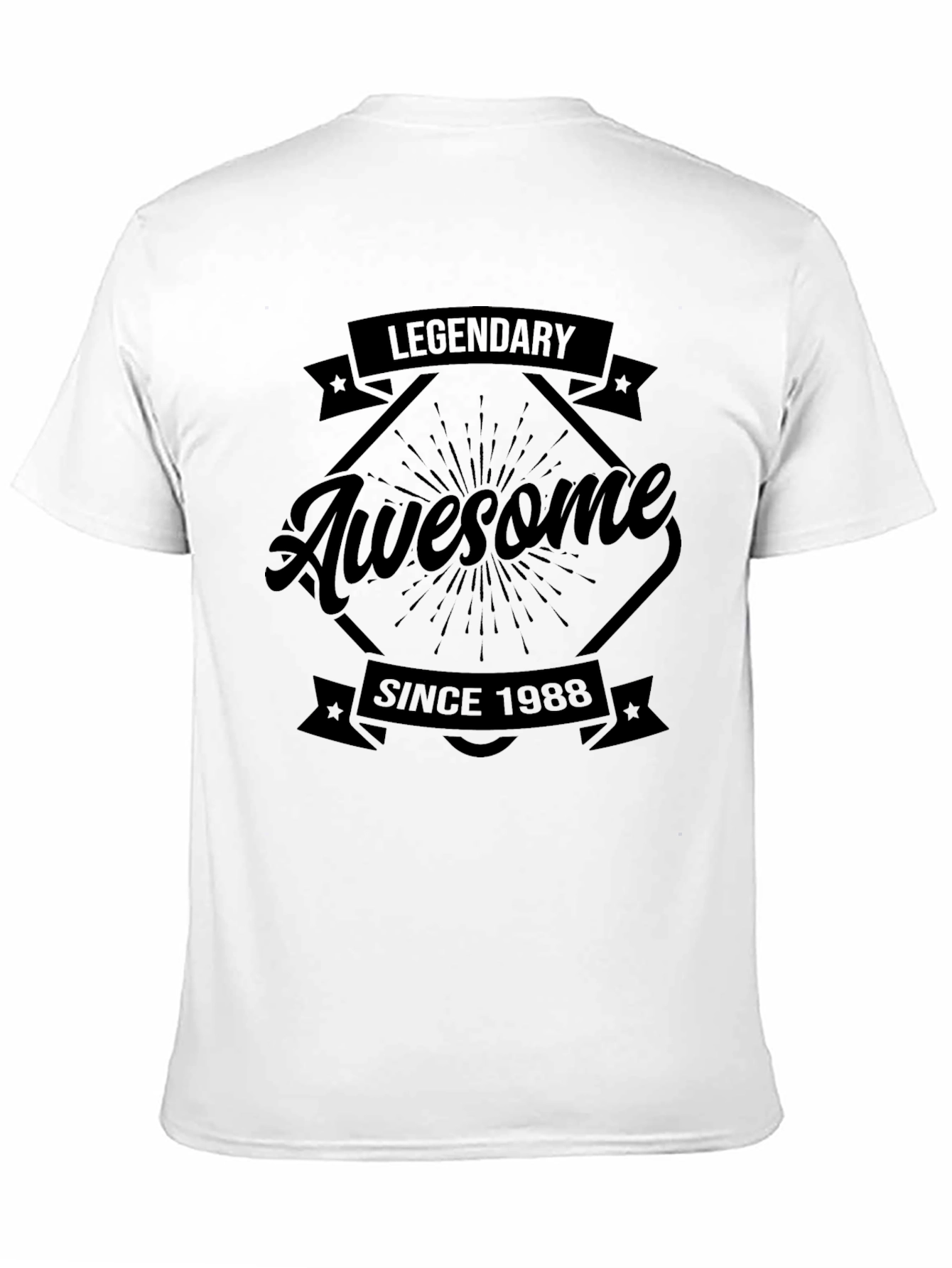 Black Legendary Awesome Since 1988 Black T-Shirt view 11