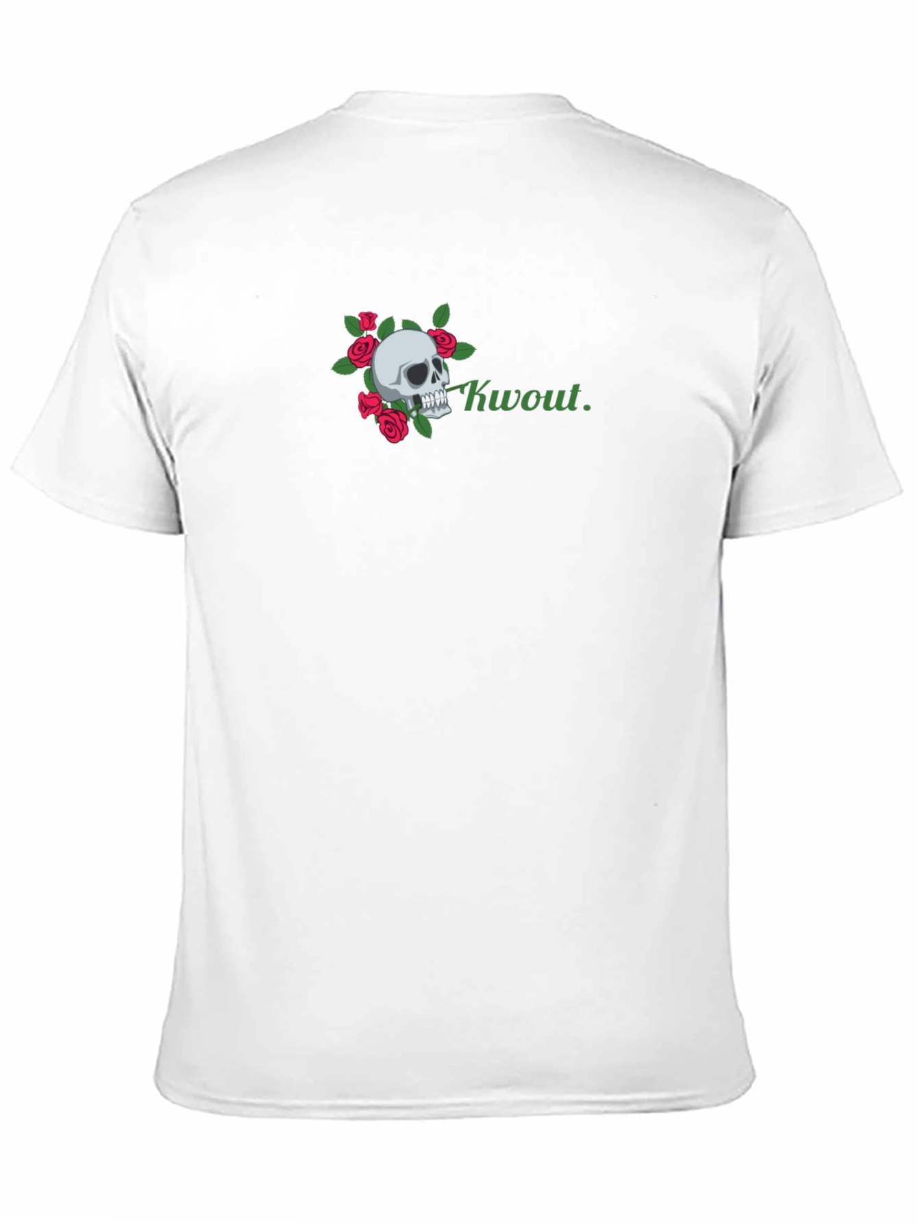 Black Skull & Roses Graphic Tee - 'Kwout' Design view 11