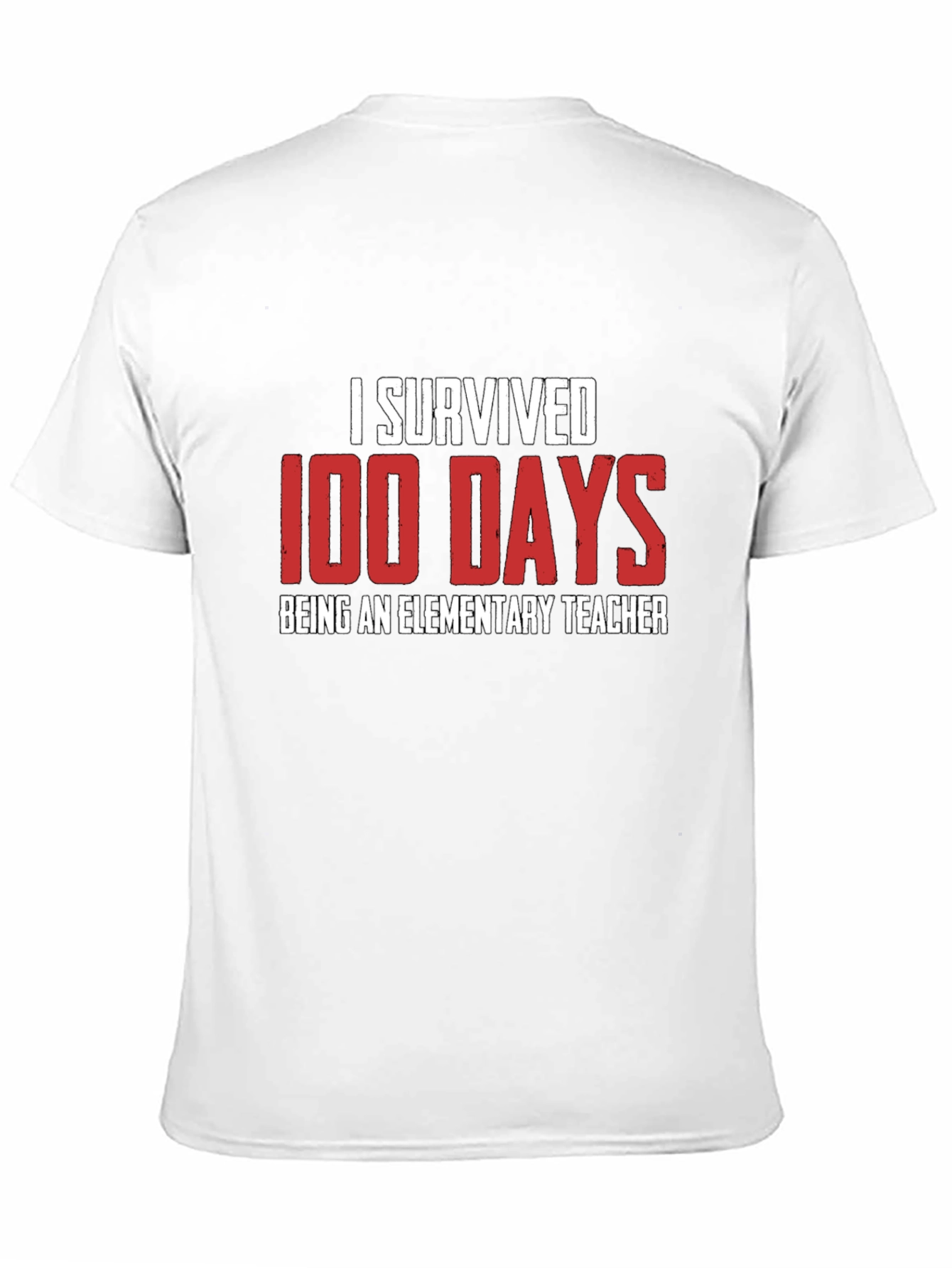 Black I Survived 100 Days Teacher Black T-Shirt view 11
