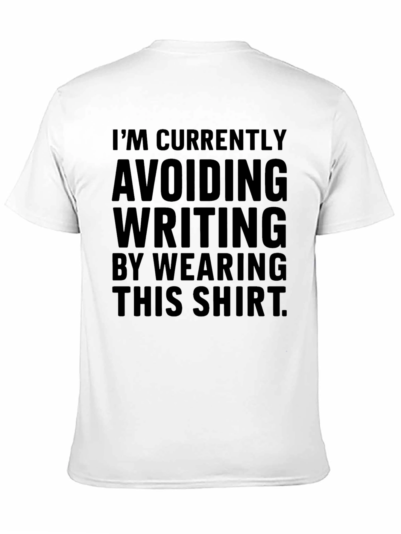 Black Avoiding Writing T-Shirt - Funny Sarcastic Tee view 11
