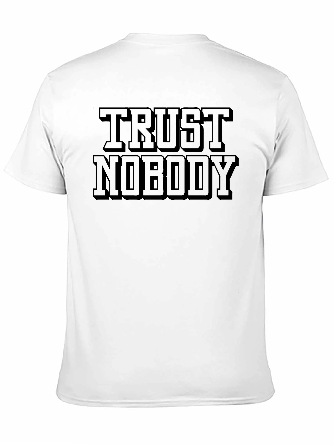 Black Trust Nobody Graphic Tee - Men's Crew Neck T-Shirt view 11