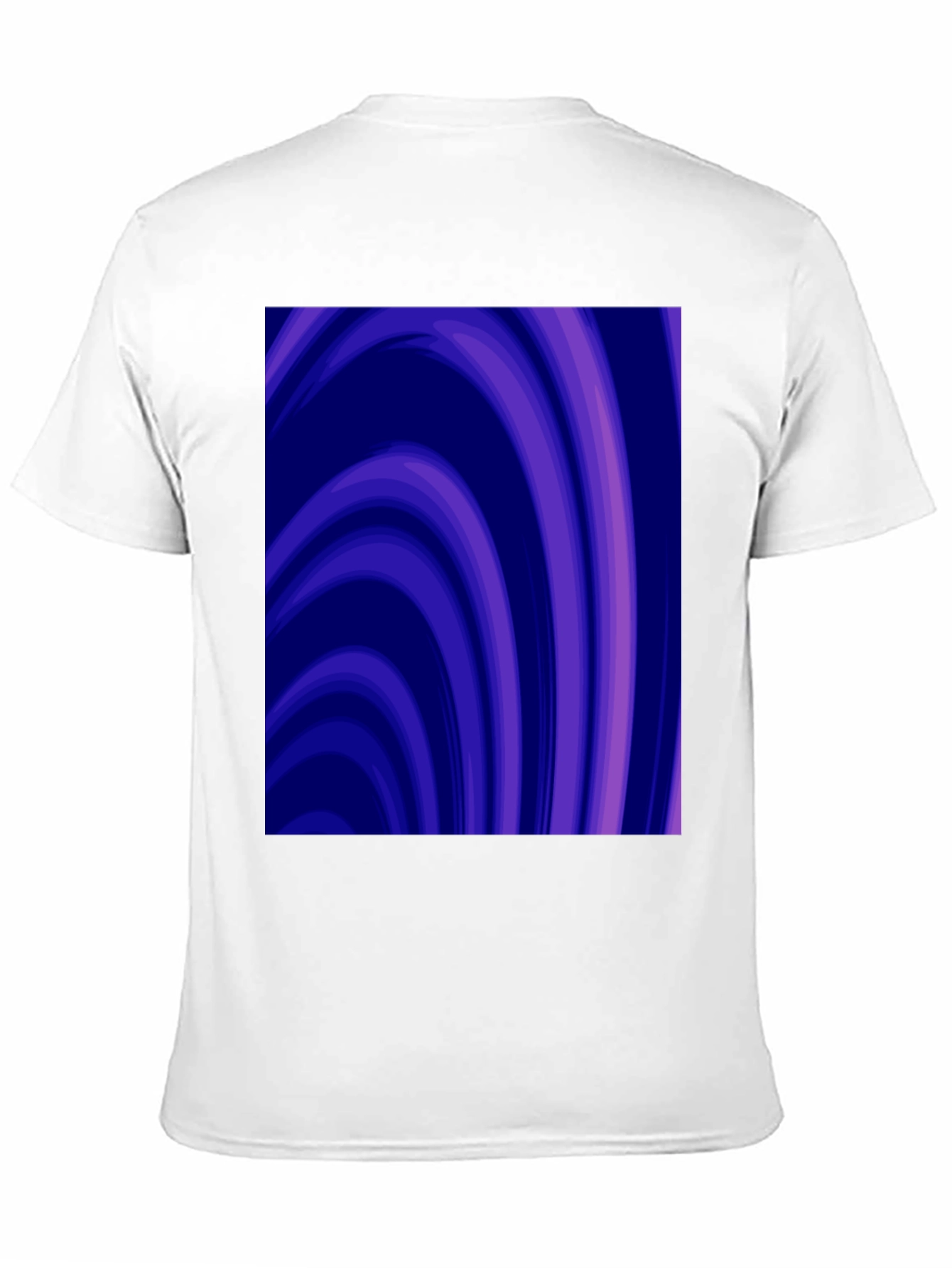 Black Abstract Purple Swirl Graphic Tee view 11