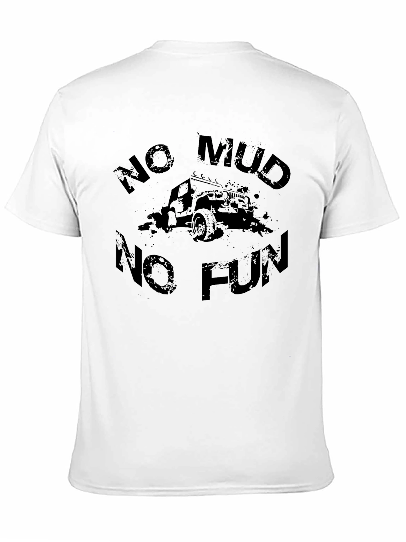 Black No Mud No Fun T-Shirt view 11